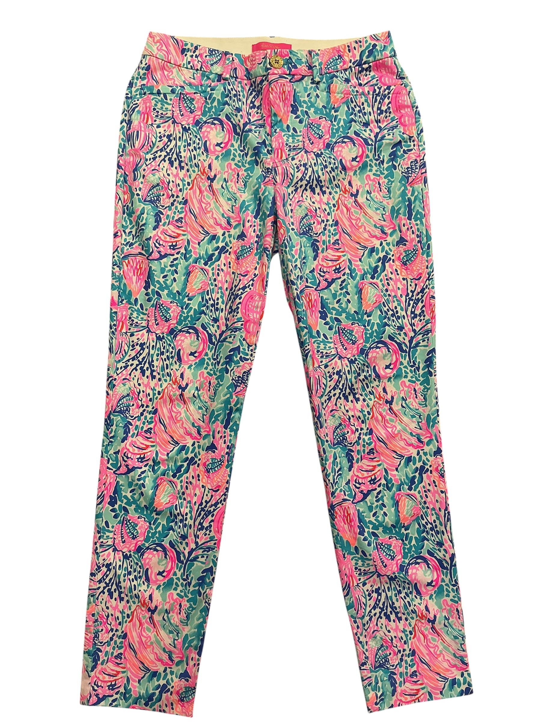 Lilly Pulitzer Worth Skinny Crop Pants Multi Treasure Trove - Size 6