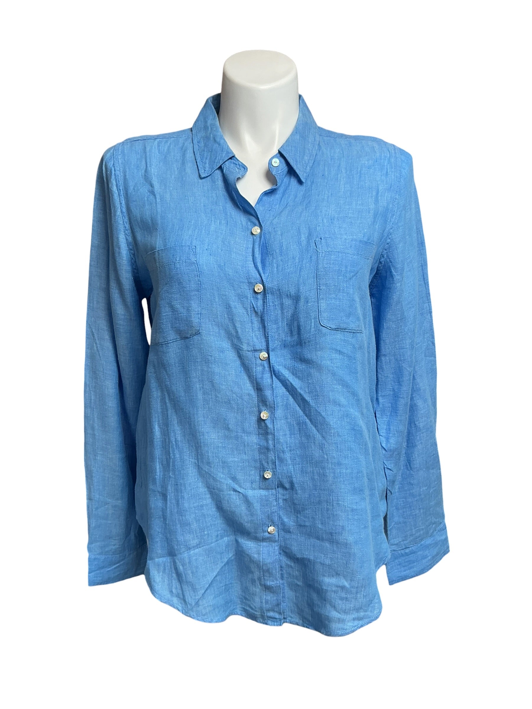 Lilly Pulitzer Sea View Button Down - Beckon Blue - Size L