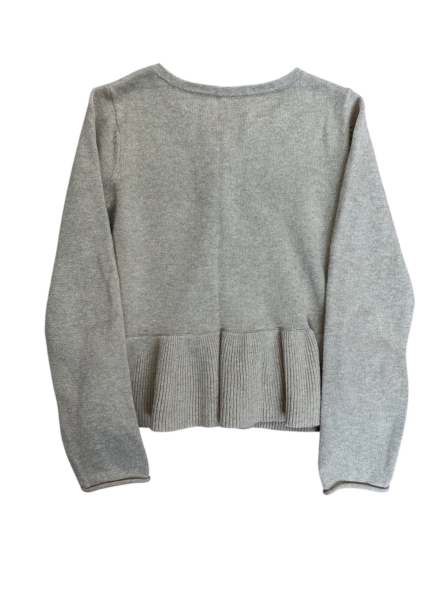 Lilly Pulitzer Kids Girls Fleur Cardigan Metallic Gold Knit - Size M 6-7