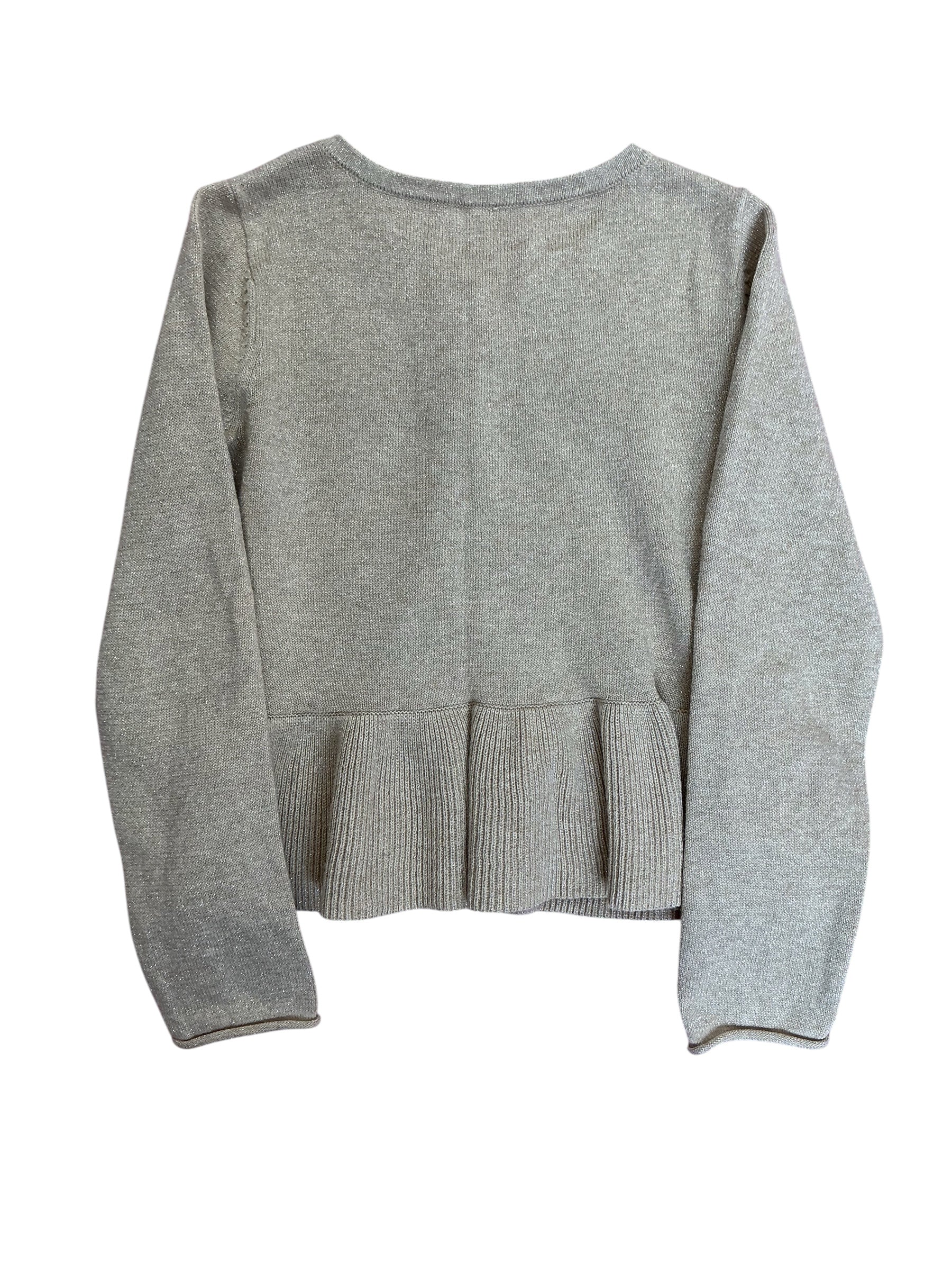 Lilly Pulitzer Kids Girls Fleur Cardigan Metallic Gold Knit - Size M 6-7