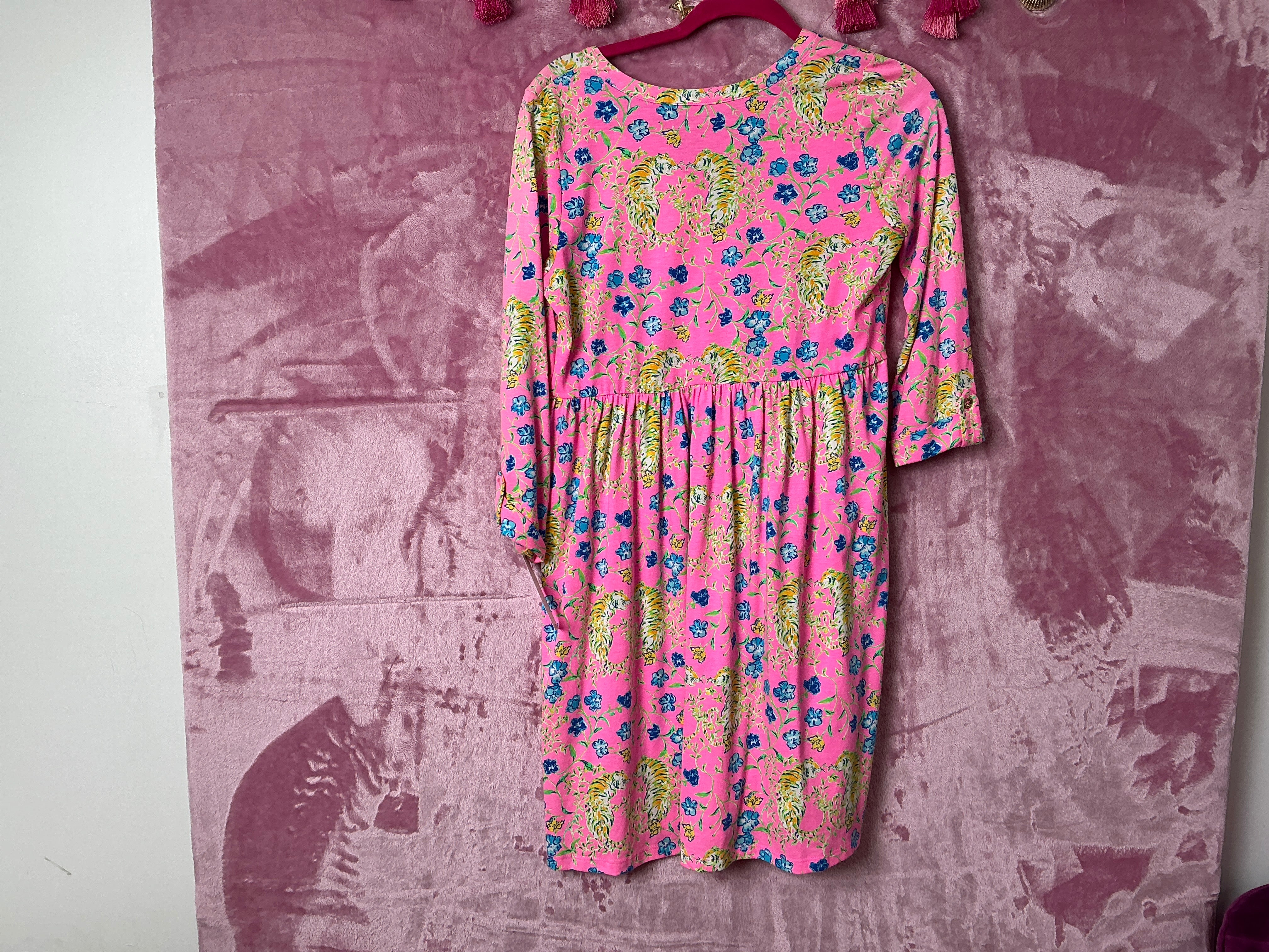 Lilly Pulitzer Loran Dress - Prosecco Pink Tigress Garden - Size XS
