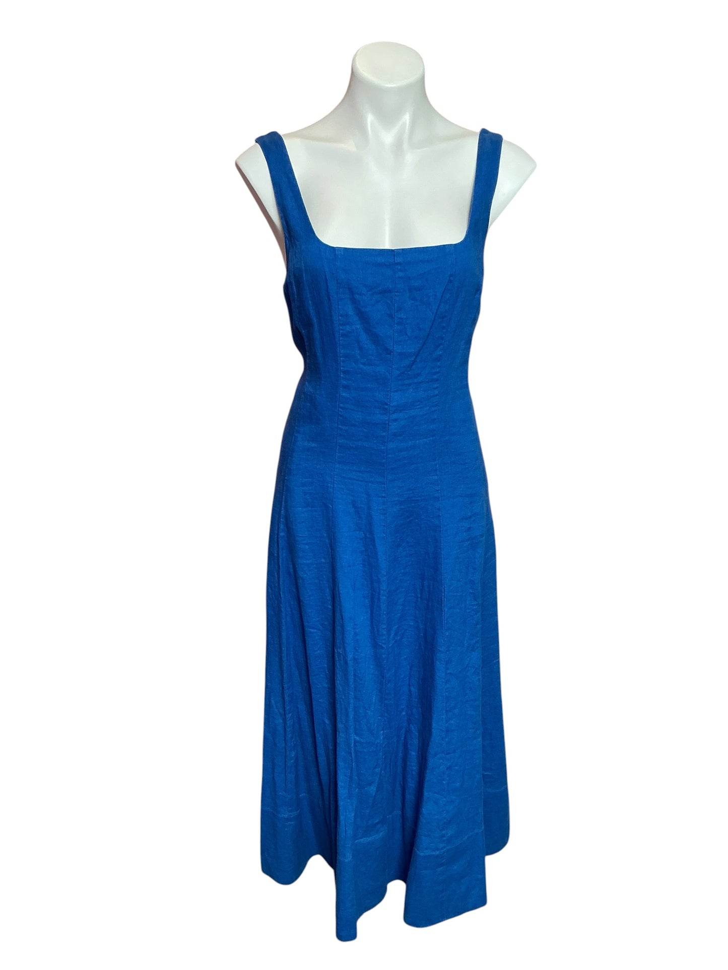 Lilly Pulitzer Calina Linen Midi Dress Barton Blue - Size 10