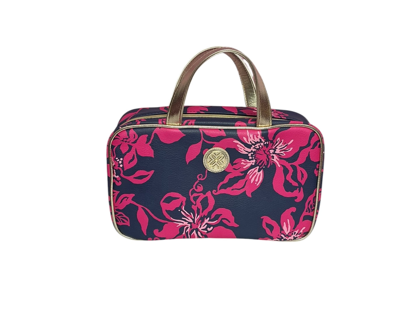 Lilly Pulitzer NWT GWP Makeup Case Low Tide Navy Lil Just Passion Throu