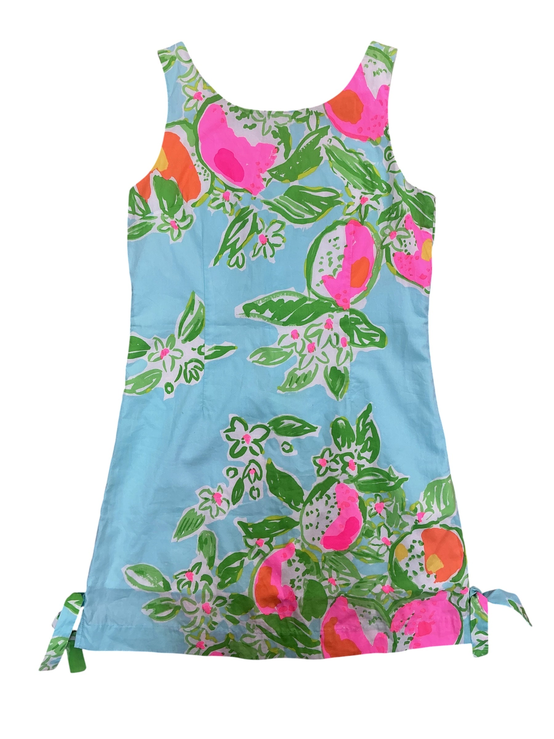Lilly Pulitzer Kids Girls Little Delia Dress Pool Blue Pink Lemonade - Size 10