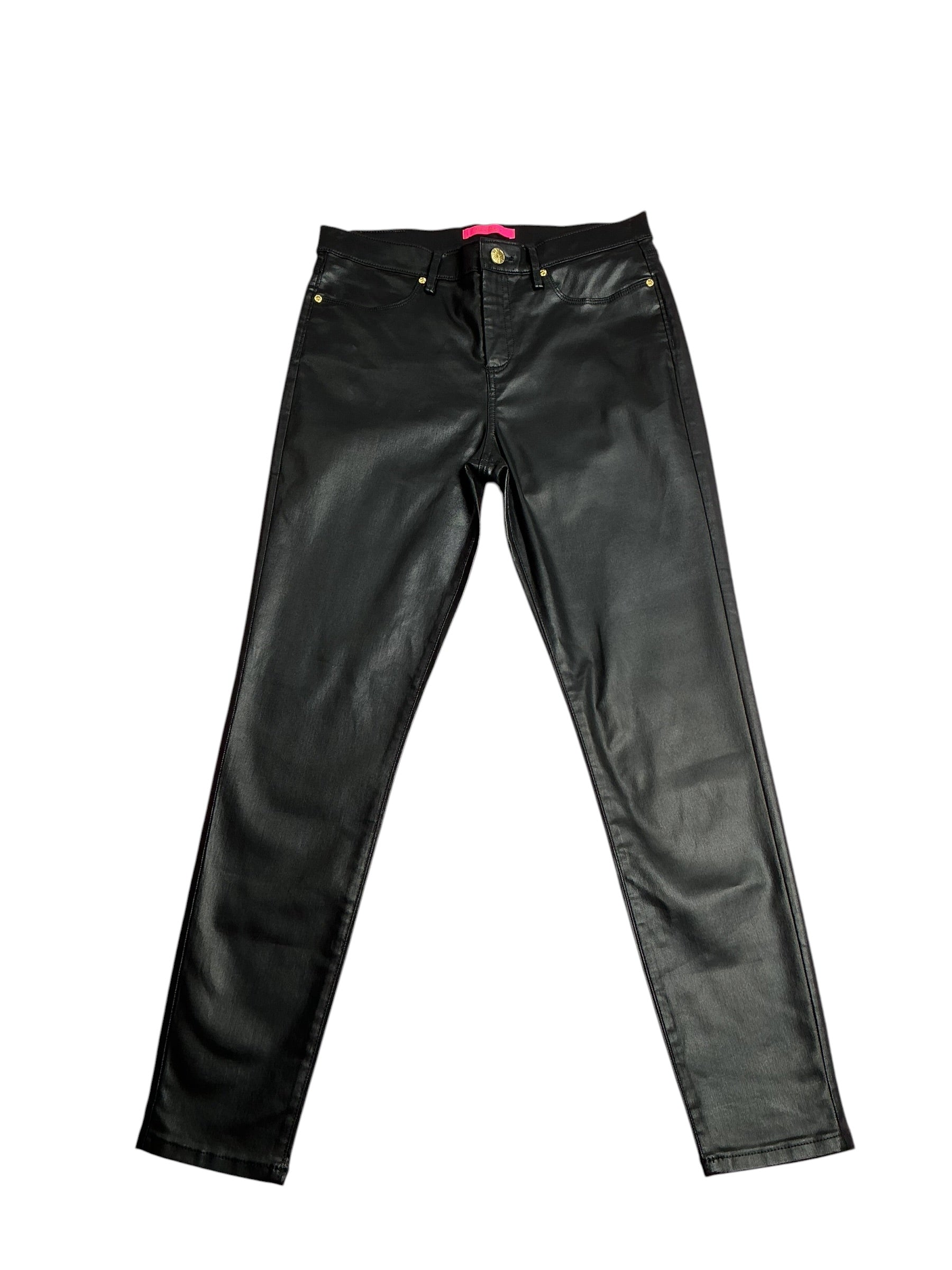 Lilly Pulitzer- Eagan High Rise Super Skinny Coated Jean Noir Size 10
