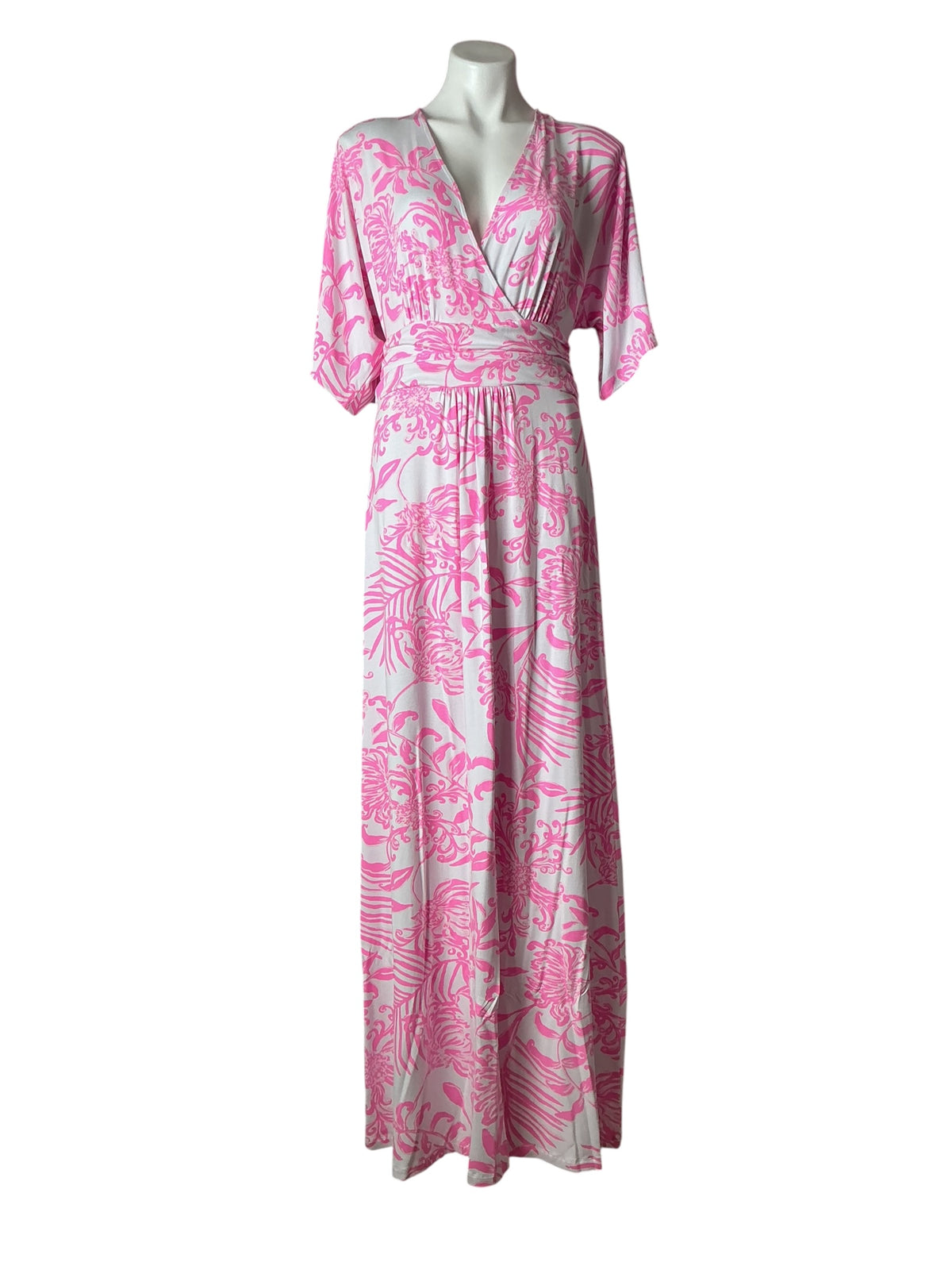 Lilly Pulitzer NWT Parigi Maxi Dress Rousseau Pink Glisten In the Sun - Size L