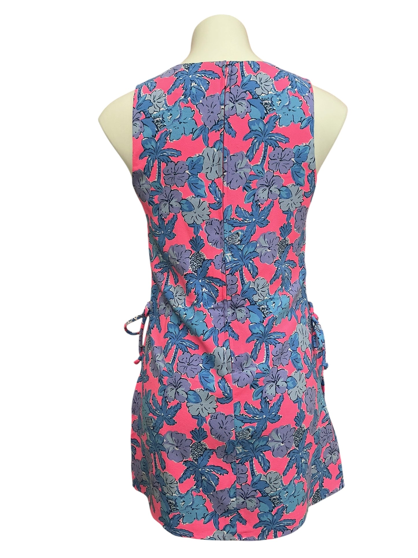 Lilly Pulitzer Donna Square Neck Romper Soleil Pink Palm Paradise - Size 2