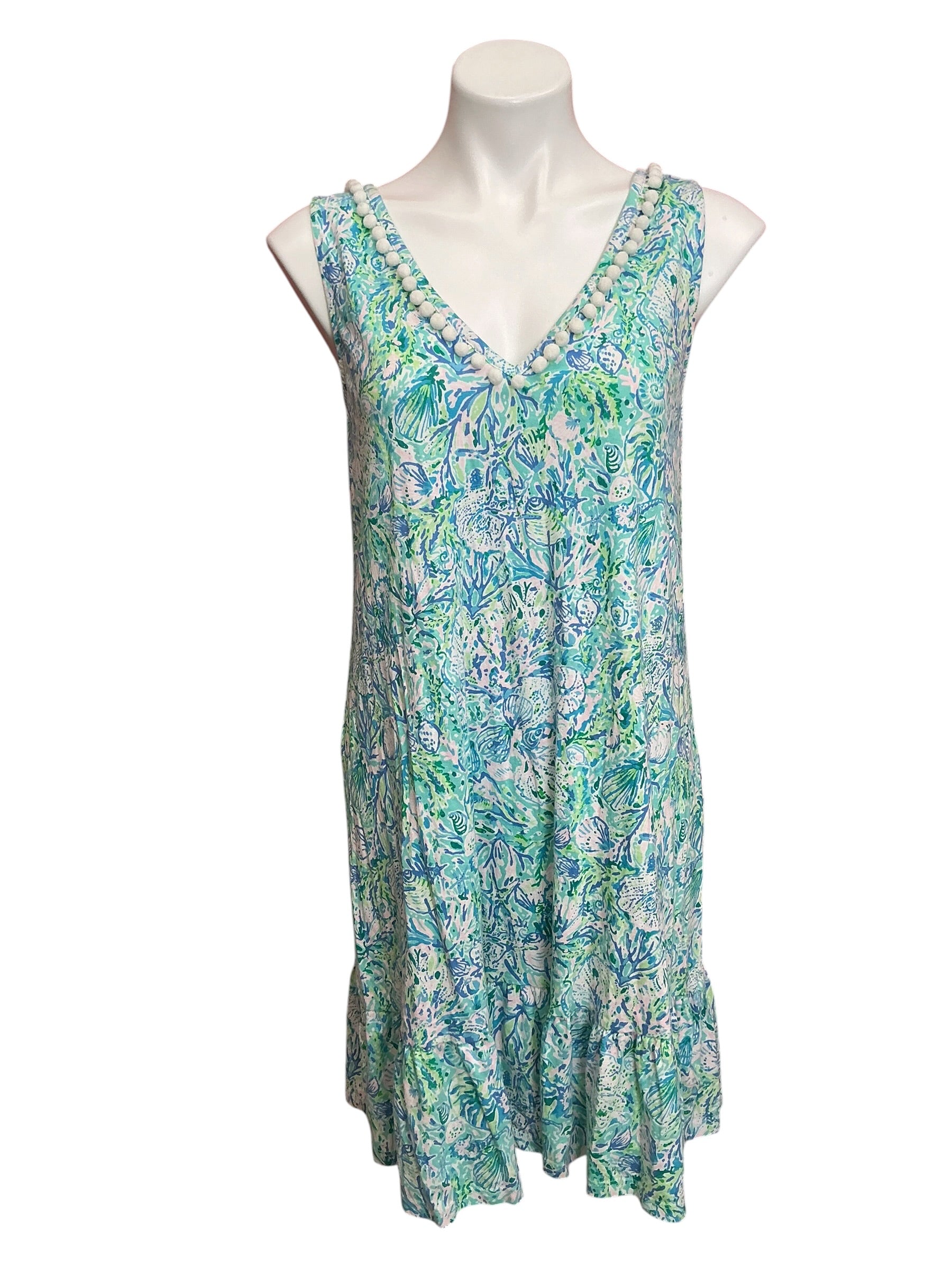 Lilly Pulitzer Camilla Swing Dress Blue Surf Blue Soleil It On Me - Size L