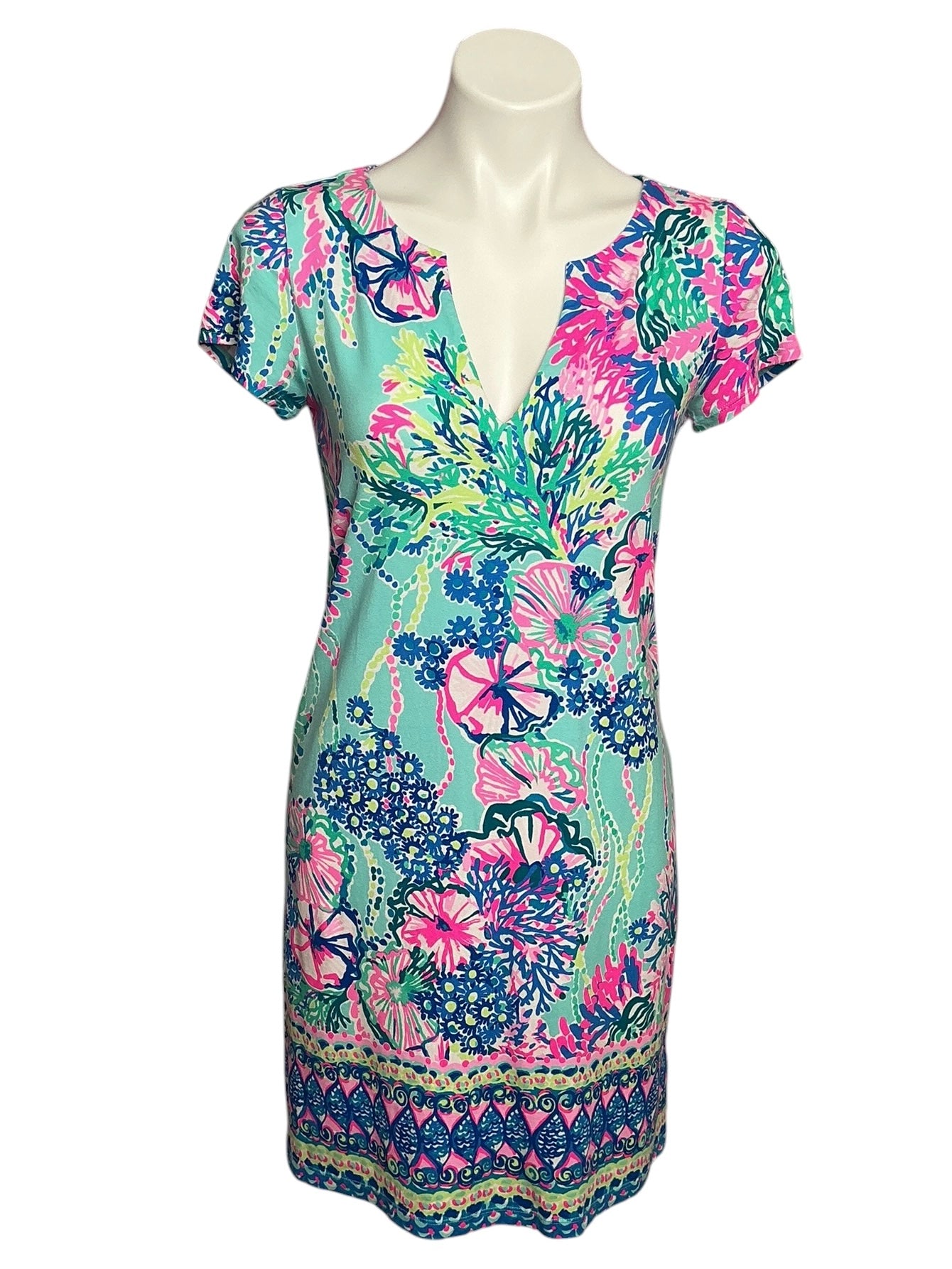 Lilly Pulitzer UPF 50+ Sophiletta Dress Sea Soiree - Size S