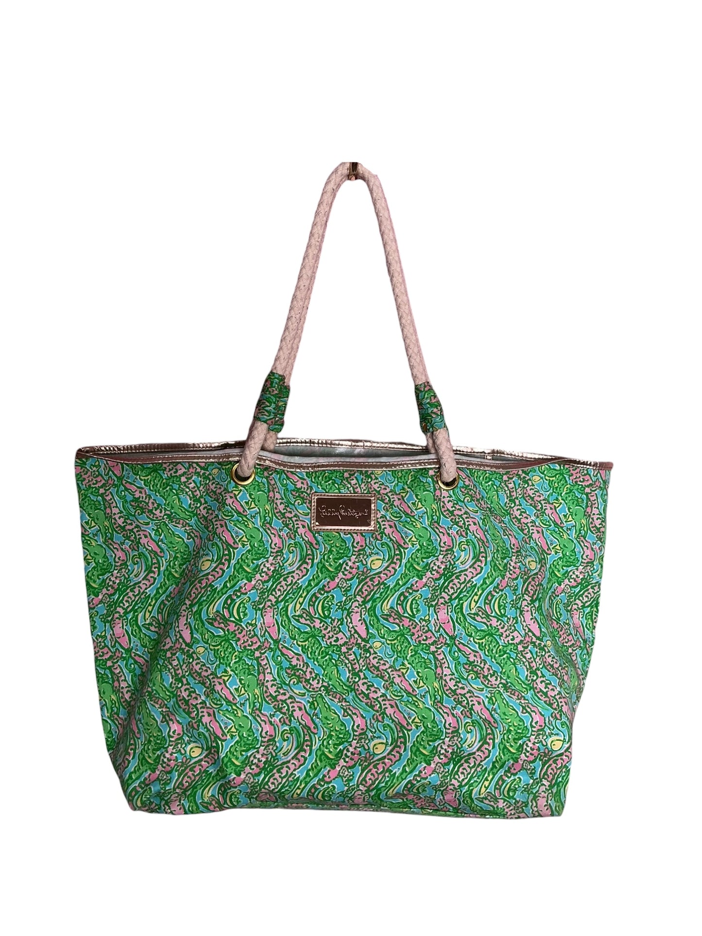 Lilly Pulitzer Shoreline Canvas Tote Chomp Chomp