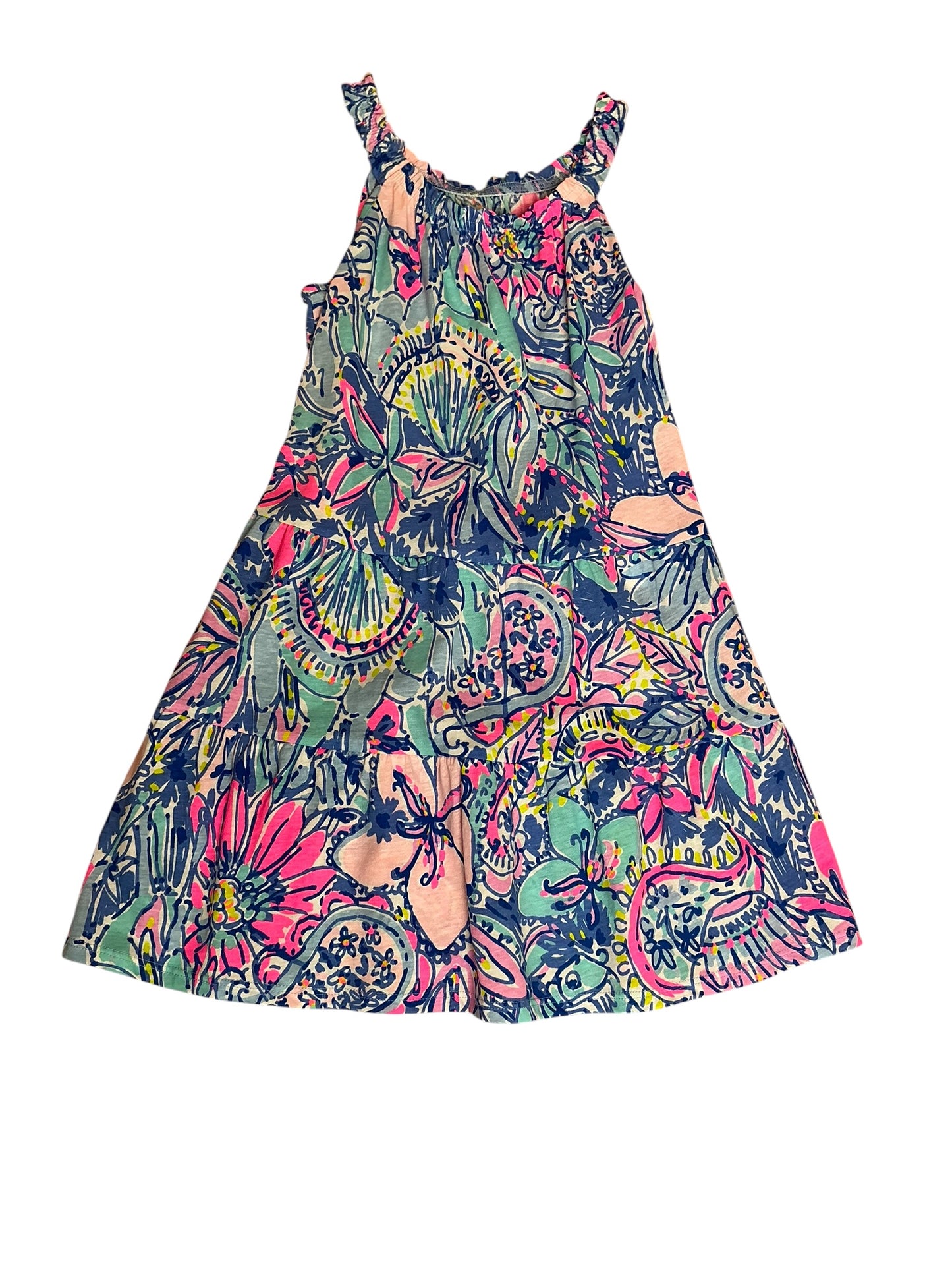 Lilly Pulitzer NWT Girls Mini Loro Dress Multi Pop Up Got Your Back - Size M