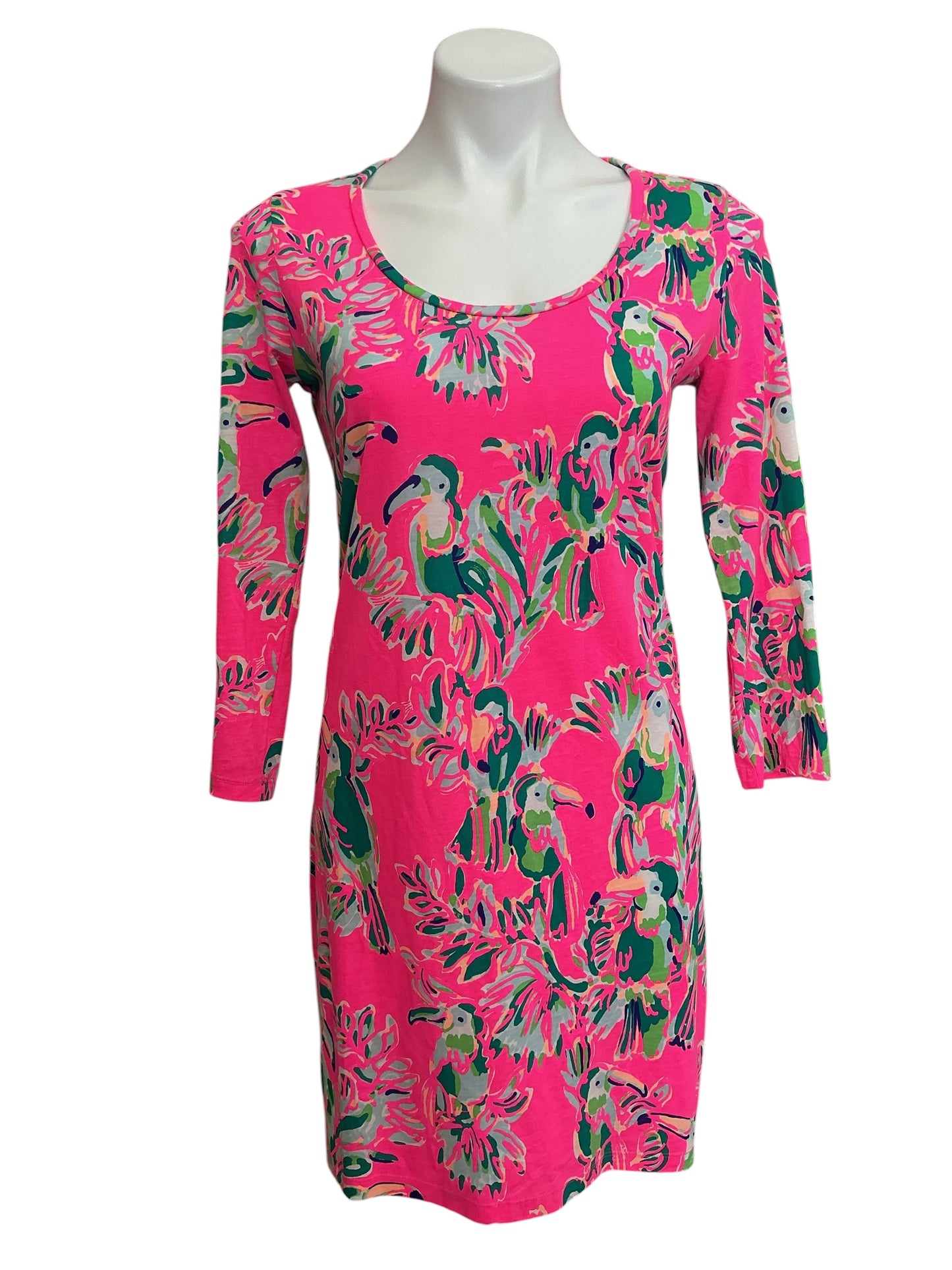 Lilly Pulitzer Beacon Dress Dragonfruit Toucan Can - Size S