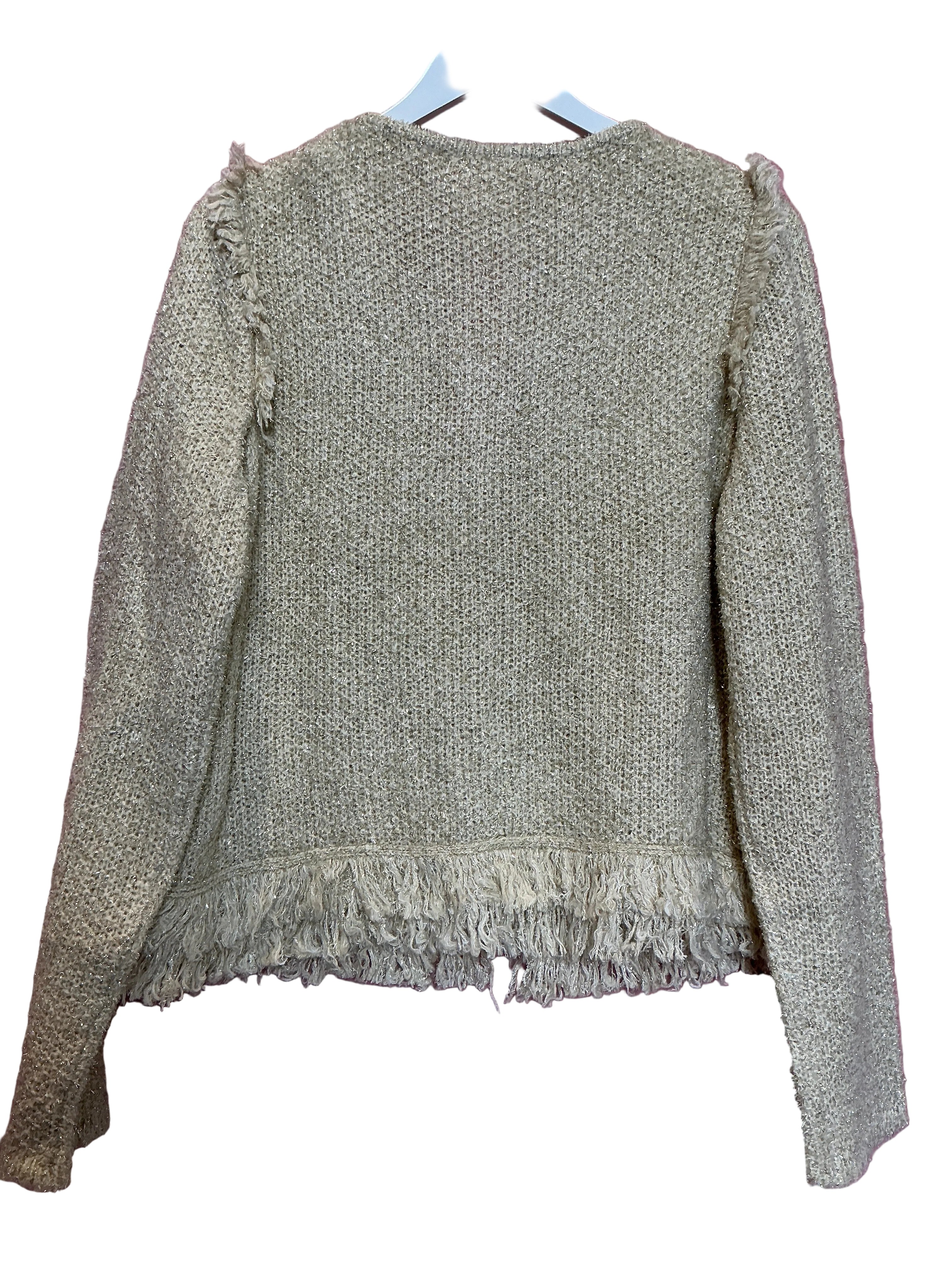 Lilly Pulitzer NWT - Simoro Cardigan - Gold Metallic Tweed - Size XL