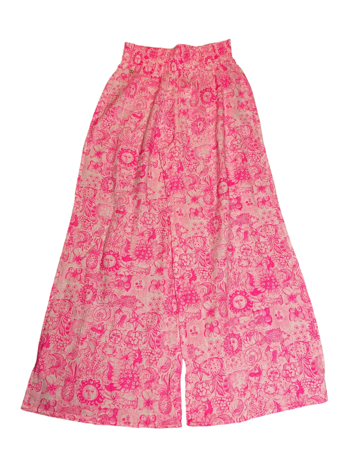 Lilly Pulitzer NWT Enzo Pant Coverup Cherry Blossom Pink Lil Fleur De Lilly - Size S
