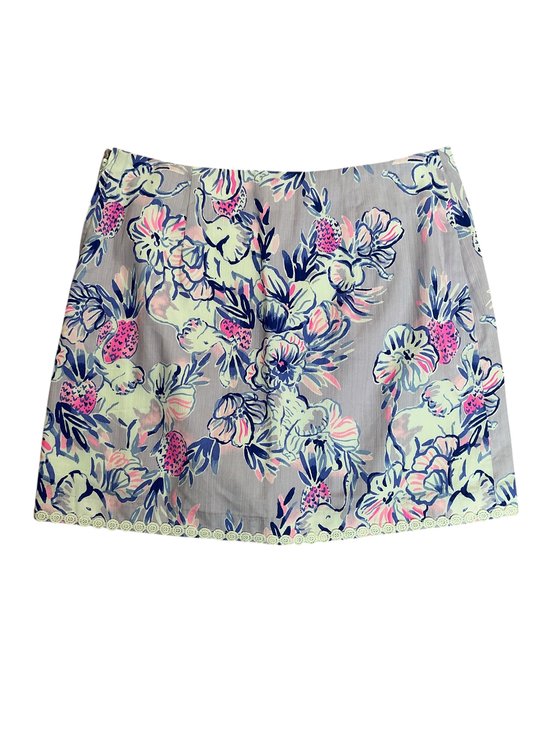 Lilly Pulitzer Scalloped Hem Pencil Skort Little Flamenco - Size 4