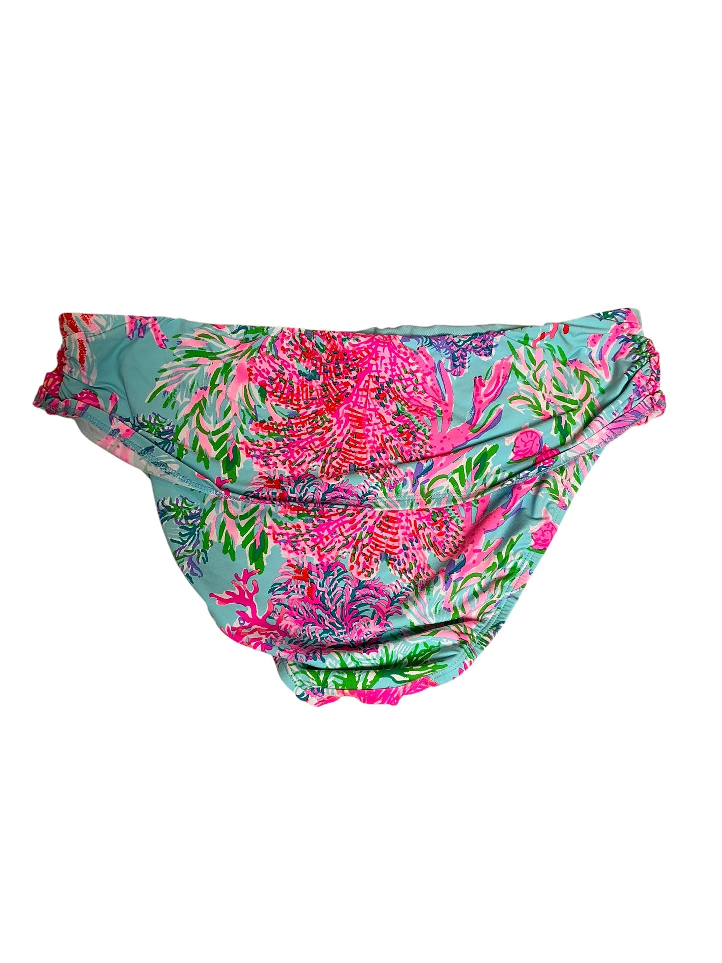 Lilly Pulitzer Lagoon Sarong Hipster Bikini Bottom Strong Current Sea - Size 10