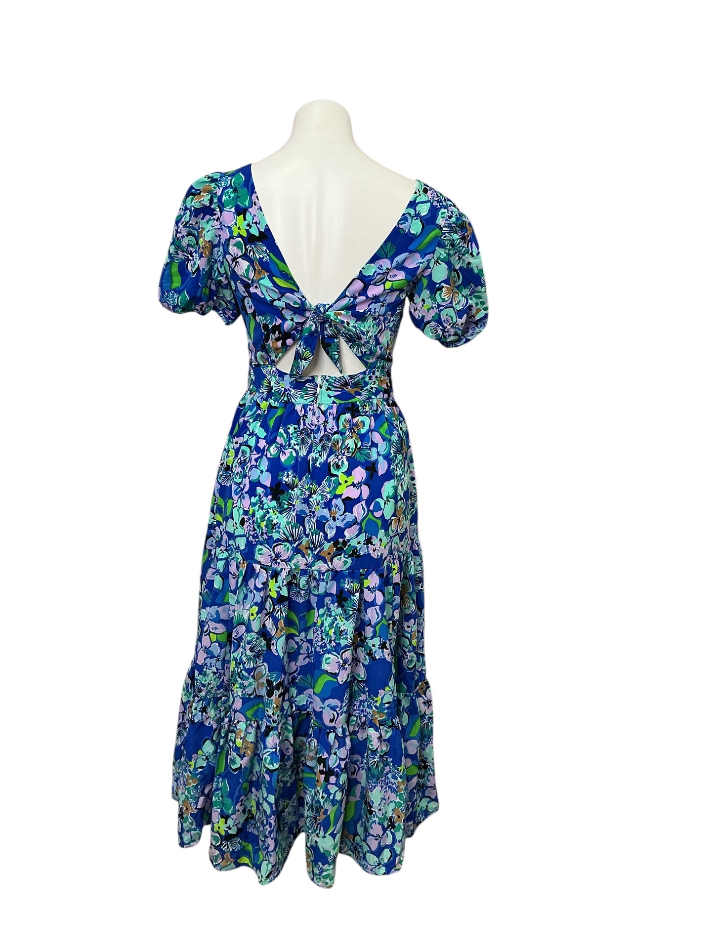 Lilly Pulitzer - Grace Short Sleeve Mid - Blue Grotto Twilight Tropics - Size 2