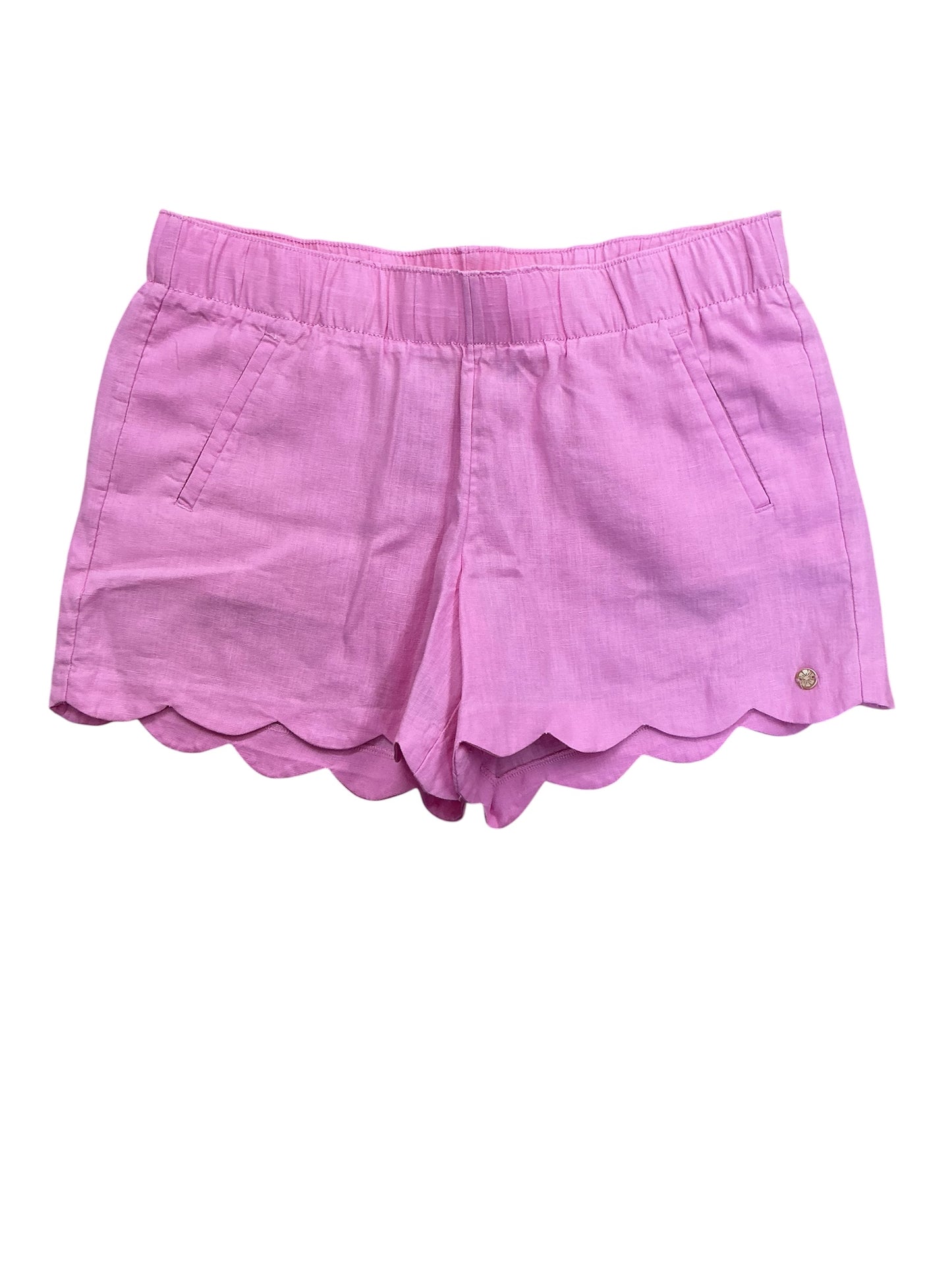 Lilly Pulitzer Brea Linen Scallop Shorts Lilac Rose - Size M