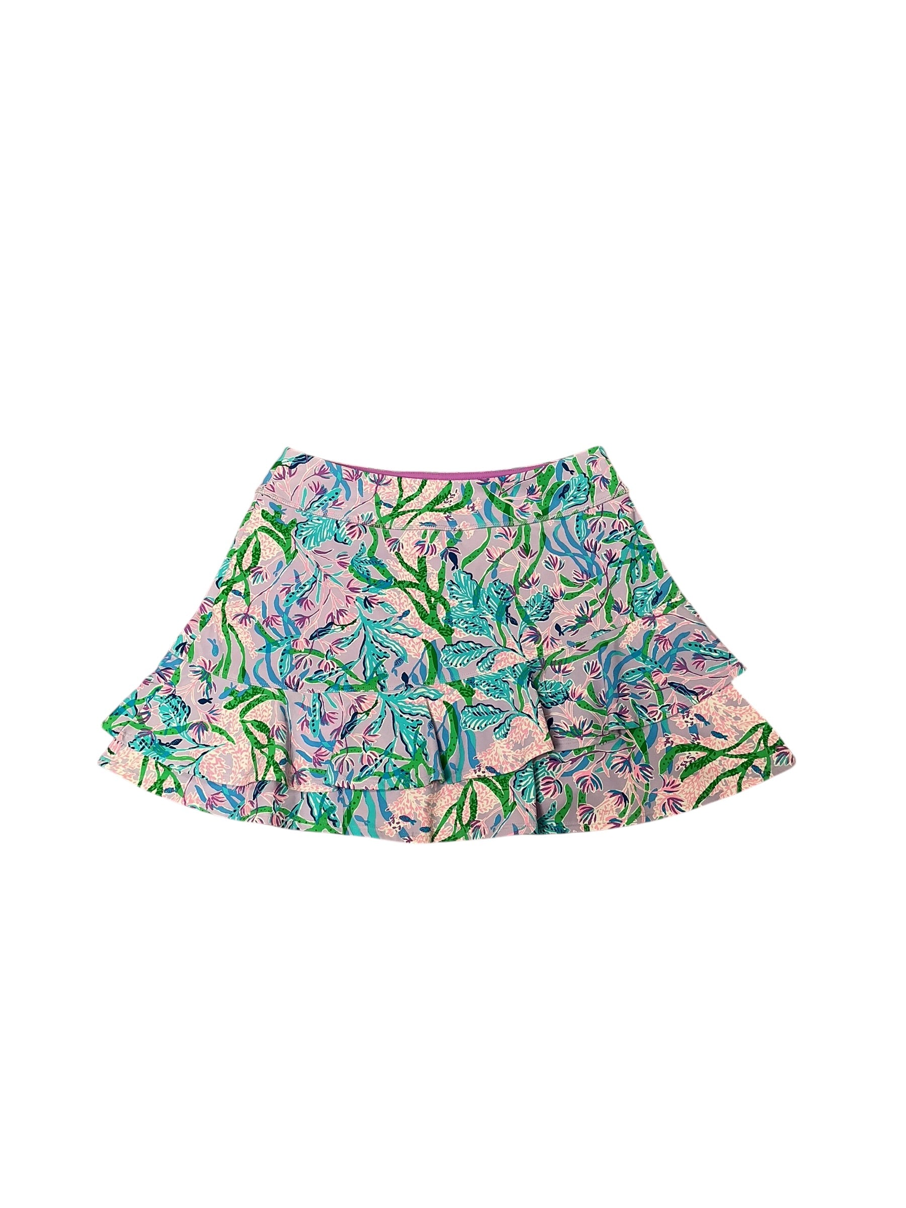 Lilly Pulitzer- Romana High Rise Skort UPF 50+ Multi Secret Escape Size M