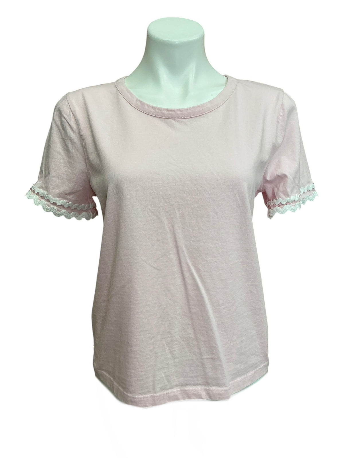 Lilly Pulitzer Clairmont Ric Rac Trimmed Knit Top Pink Muse - Size M