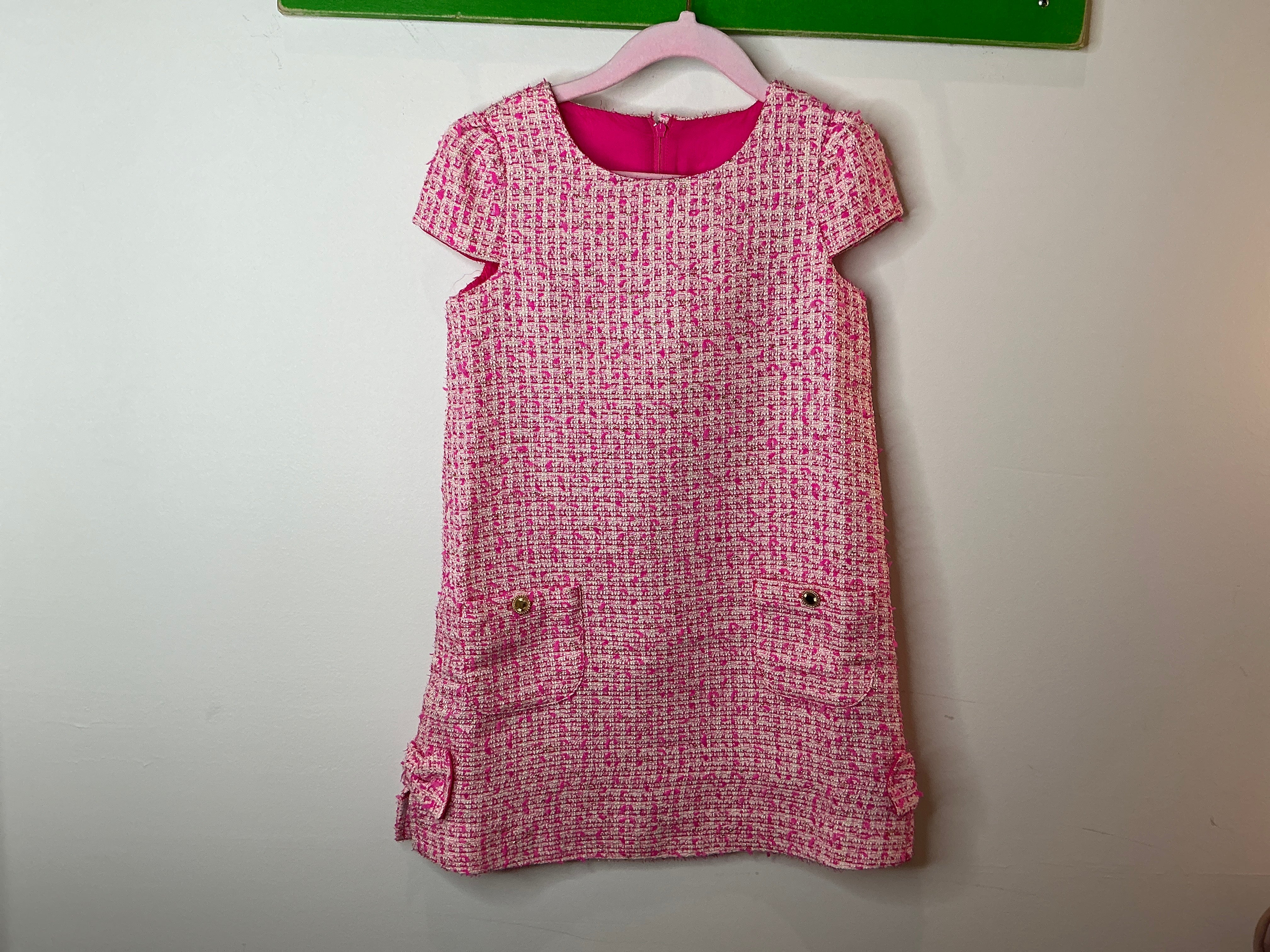 Lilly Pulitzer NWT Little Lilly Short Isle Pink Palms Fantasy Tweed - Size 6