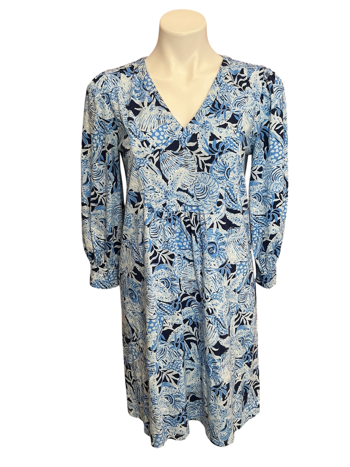 Lilly Pulitzer Cass Dress Bonaire Blue Coastal Constellation - Size M