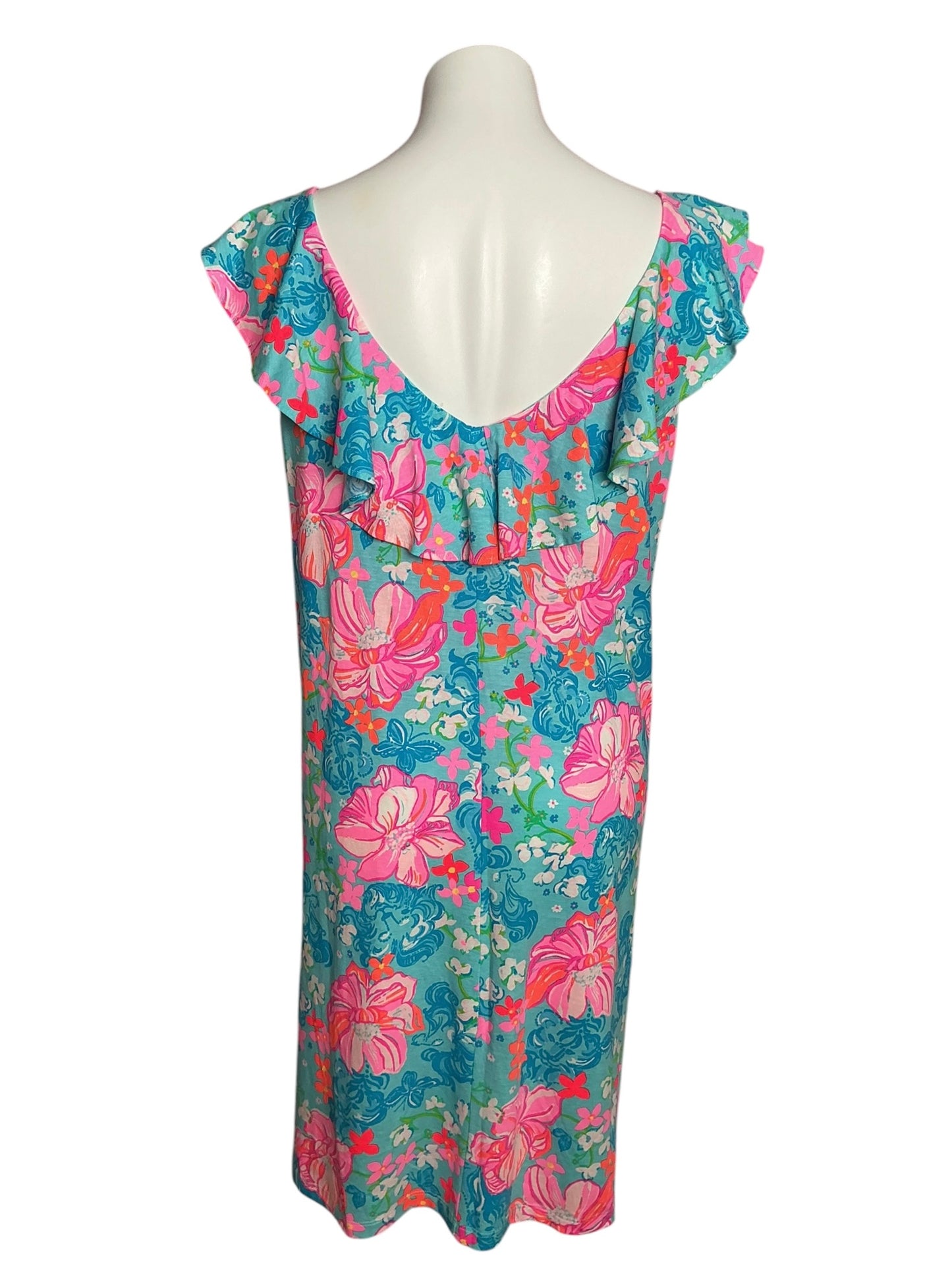 Lilly Pulitzer Alessa Swing Dress Surf Blue Luscious Lions - Size XXL