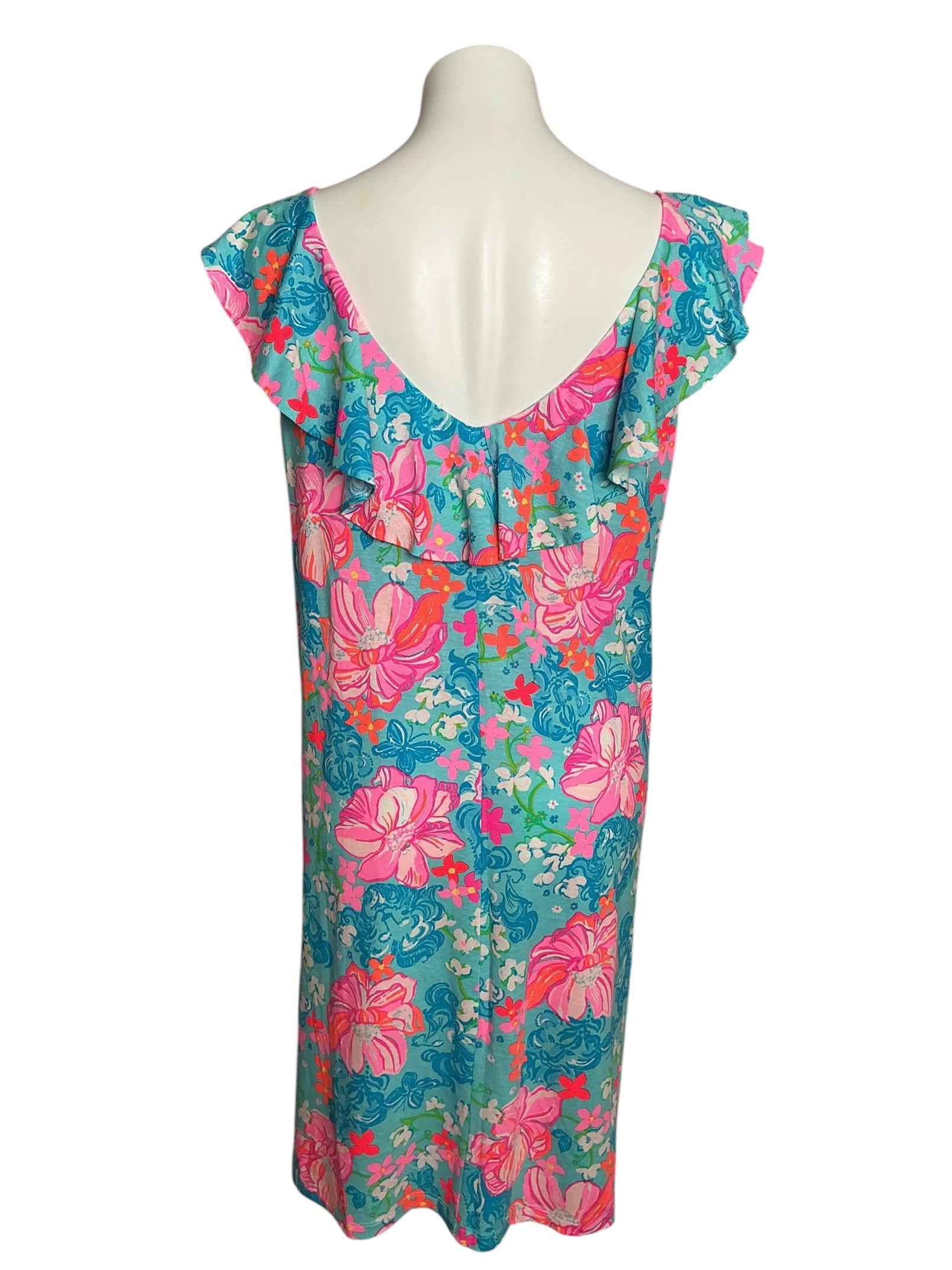 Lilly Pulitzer Alessa Swing Dress Surf Blue Luscious Lions - Size XXL