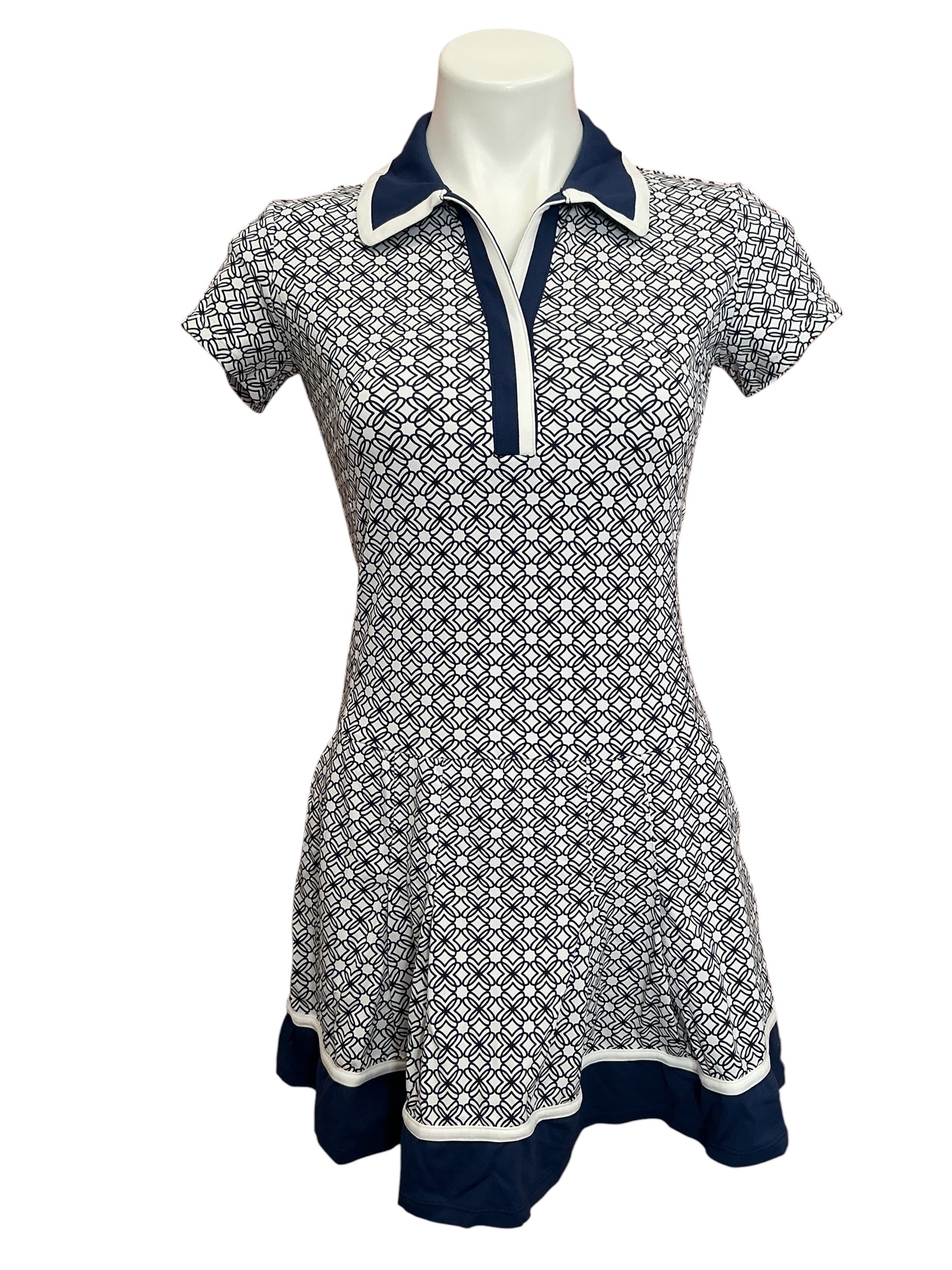 Lilly Pulitzer NWT Jessamy Dress UPF 50+ Low Tide Navy X Resort White Butterfly Pattern - Size XS