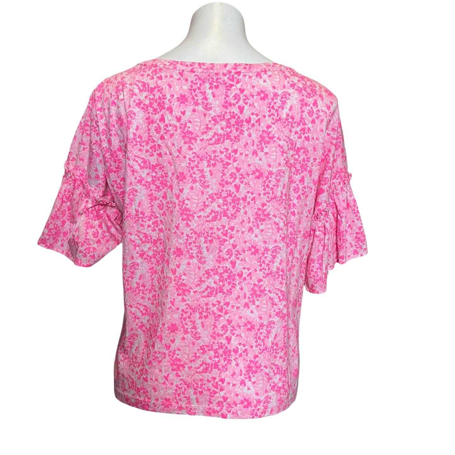 Lilly Pulitzer Ziva Top Pink Shandy Invest A Gator - Size L