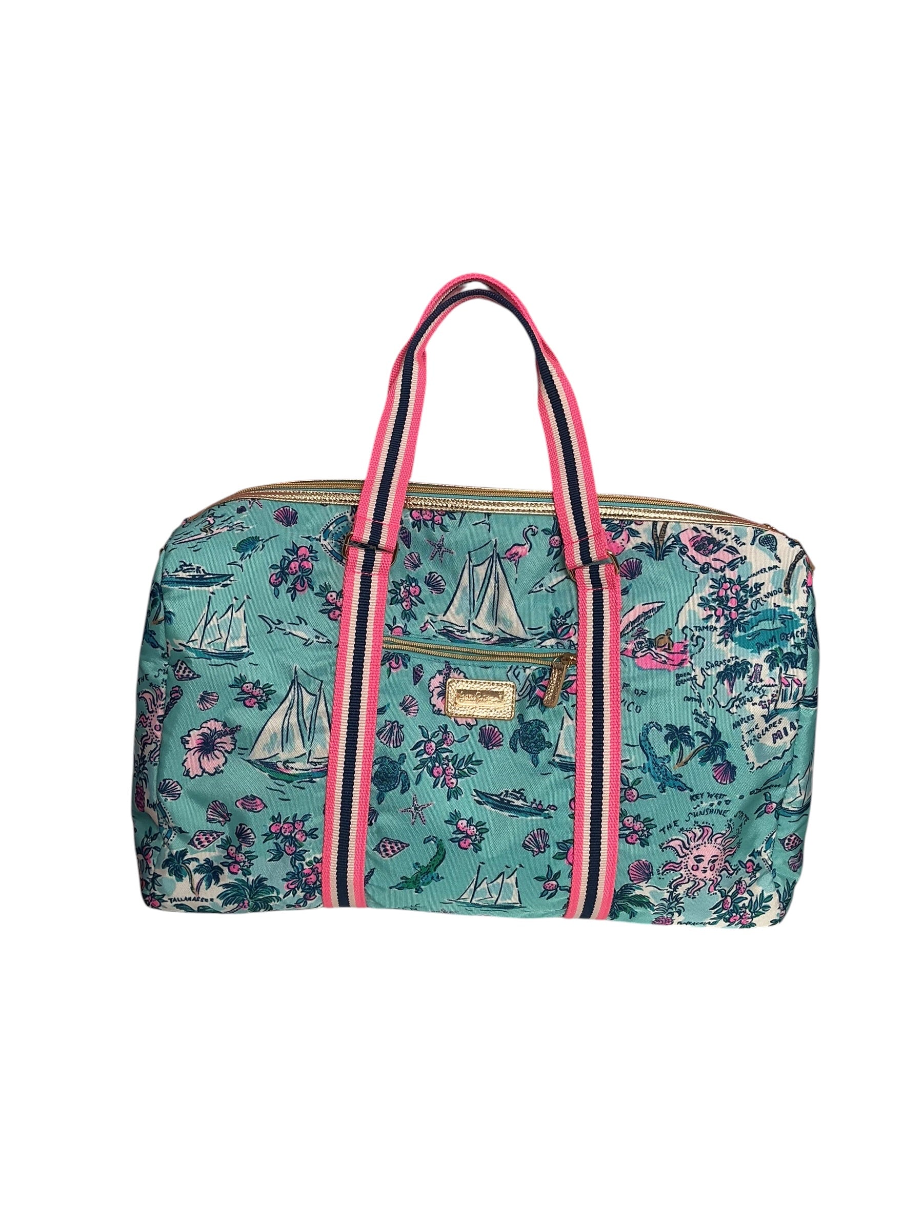 Lilly Pulitzer Overnight Bag Amalfi Blue Lilly’s Roadtrip