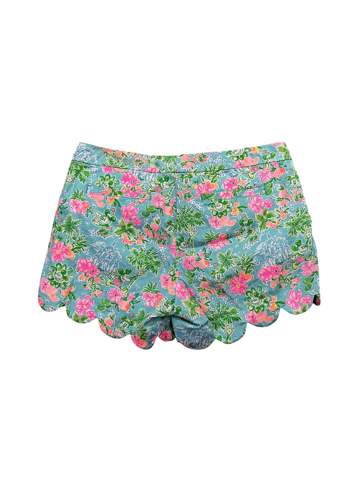 Lilly Pulitzer X Disney Buttercup Scalloped Shorts Blue Ibiza Lilly Loves Disney - Size 6