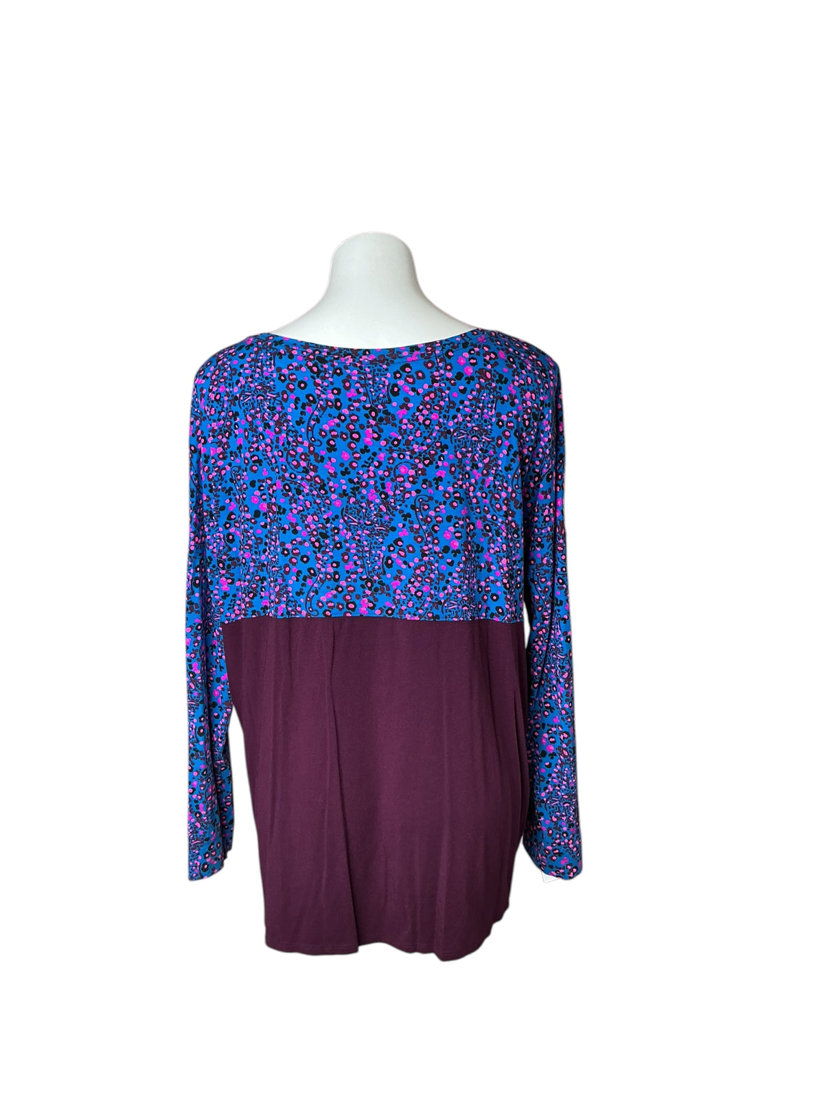 Lilly Pulitzer Finn Top Long Sleeve Pullover Blue Flare Growl and Prowl - Size XXL