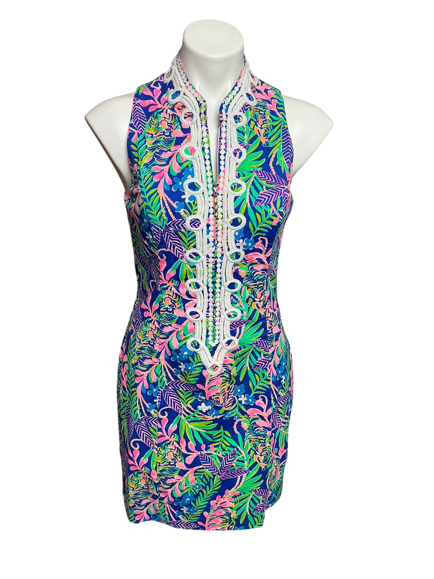 Lilly Pulitzer Alexa Stretch Shift Dress Borealis Blue How You Like Me Prowl - Size 4