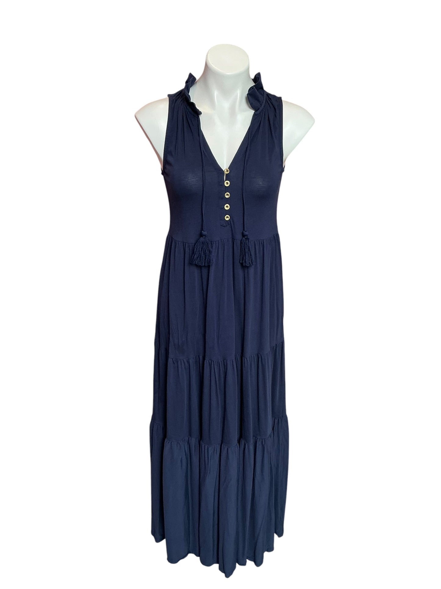 Lilly Pulitzer Malone Maxi Dress True Navy - Size XXS