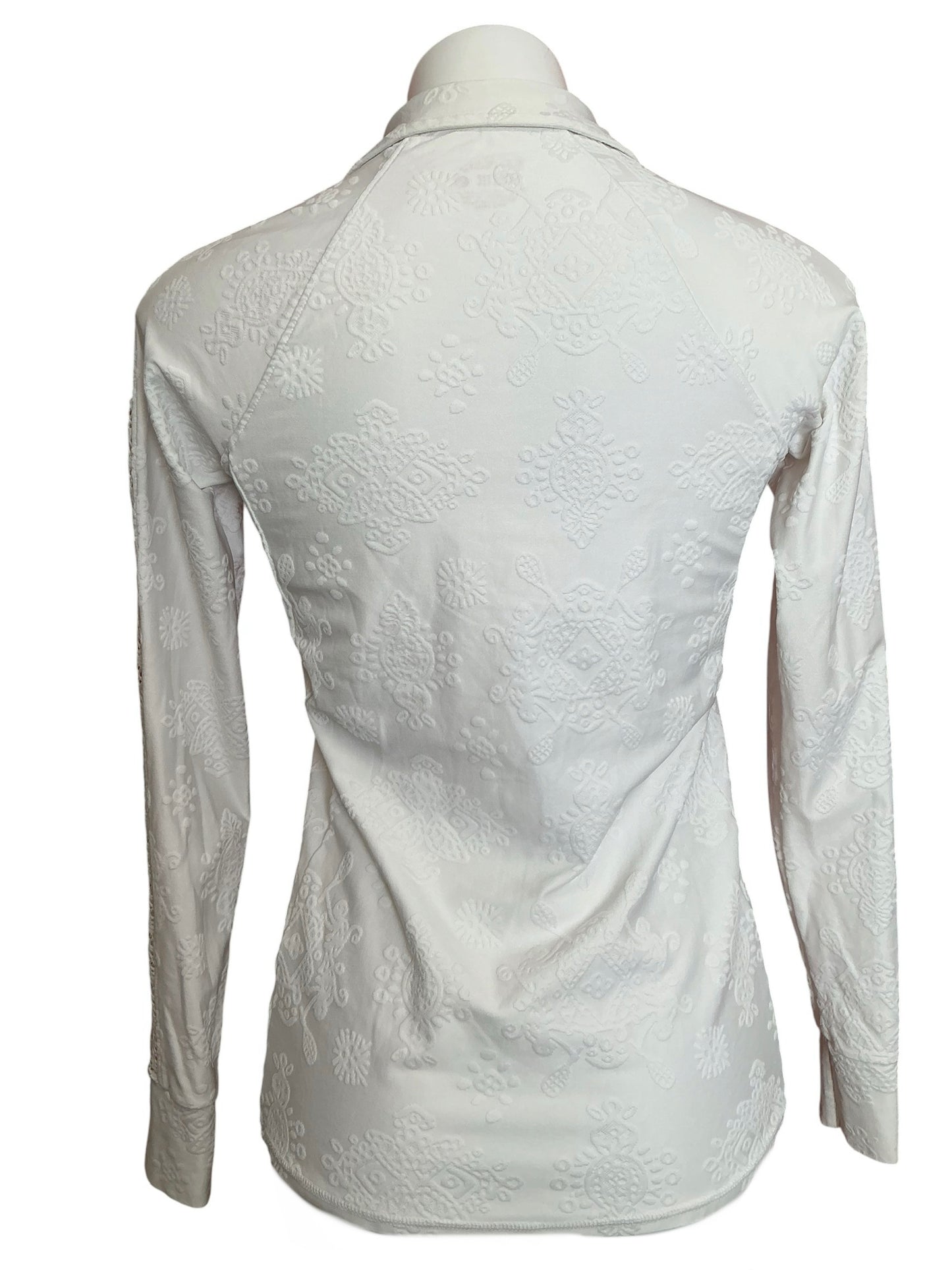 Lilly Pulitzer Luxletic Connelly Zip Up Jcket Resort White Brocade - Size S