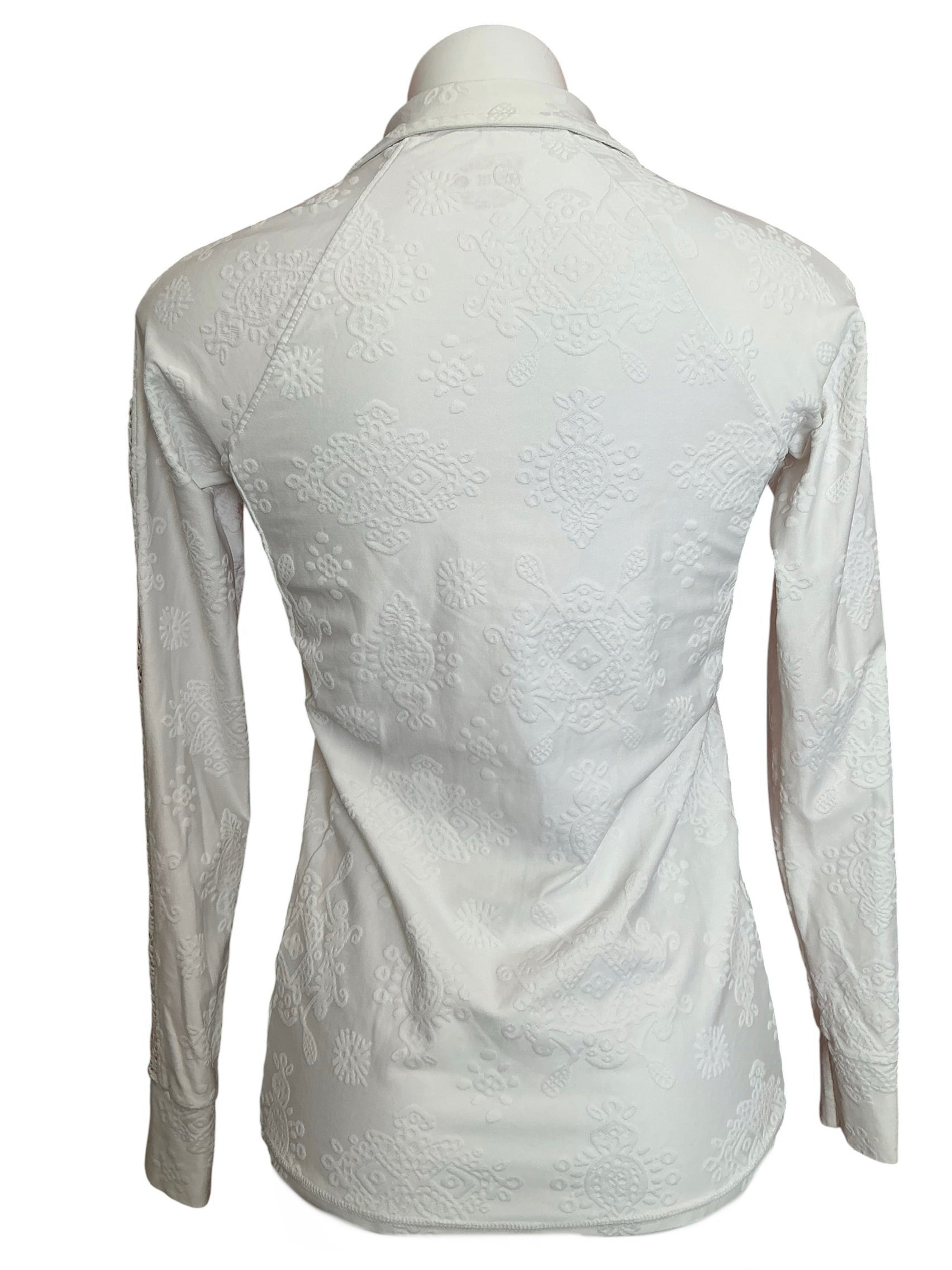 Lilly Pulitzer Luxletic Connelly Zip Up Jcket Resort White Brocade - Size S