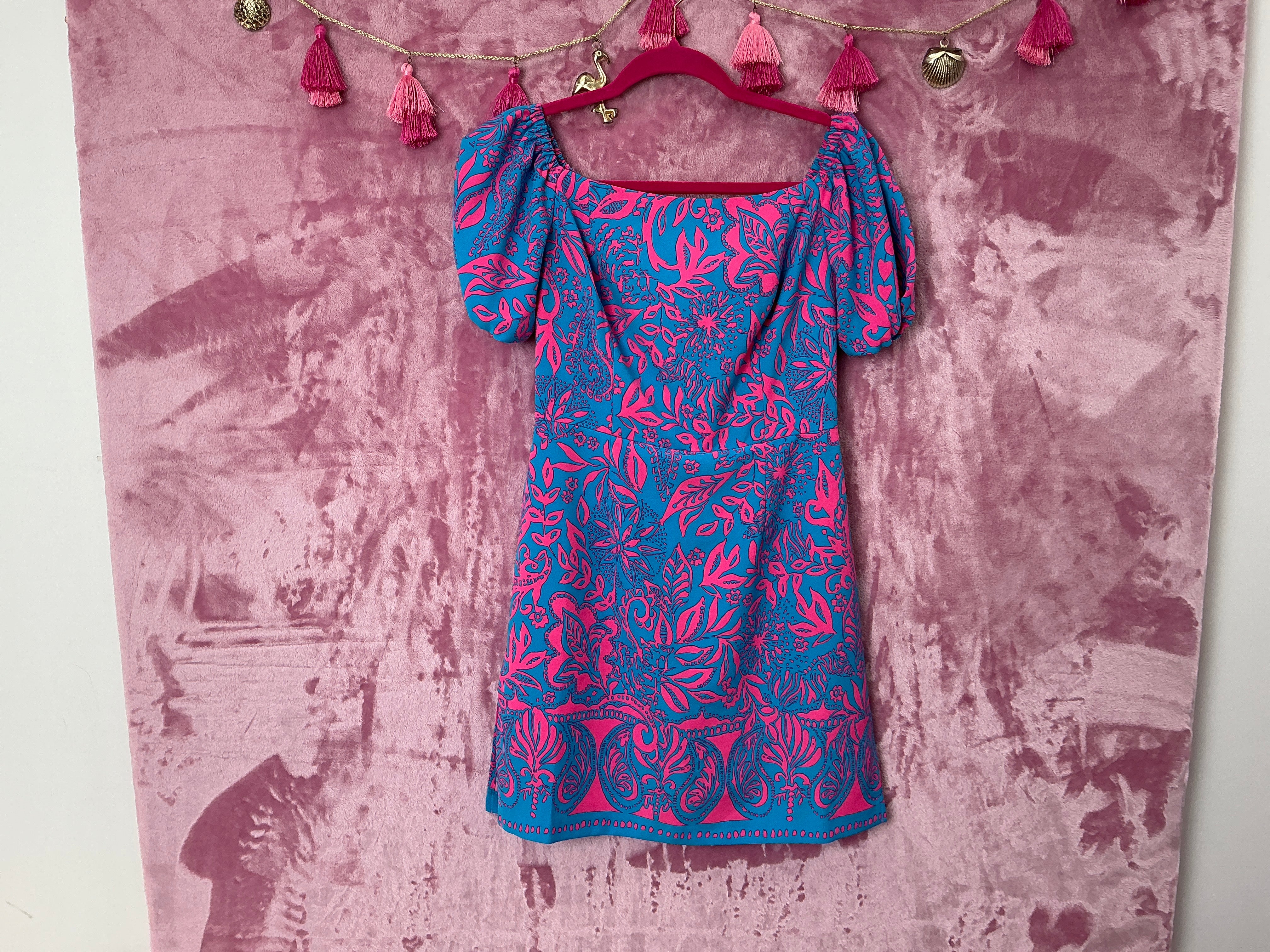 Lilly Pulitzer Romper NWT - Jada Off The Shoulder Romper - Aura Pink - Leaf An Impression Engineered Romper - Size 0