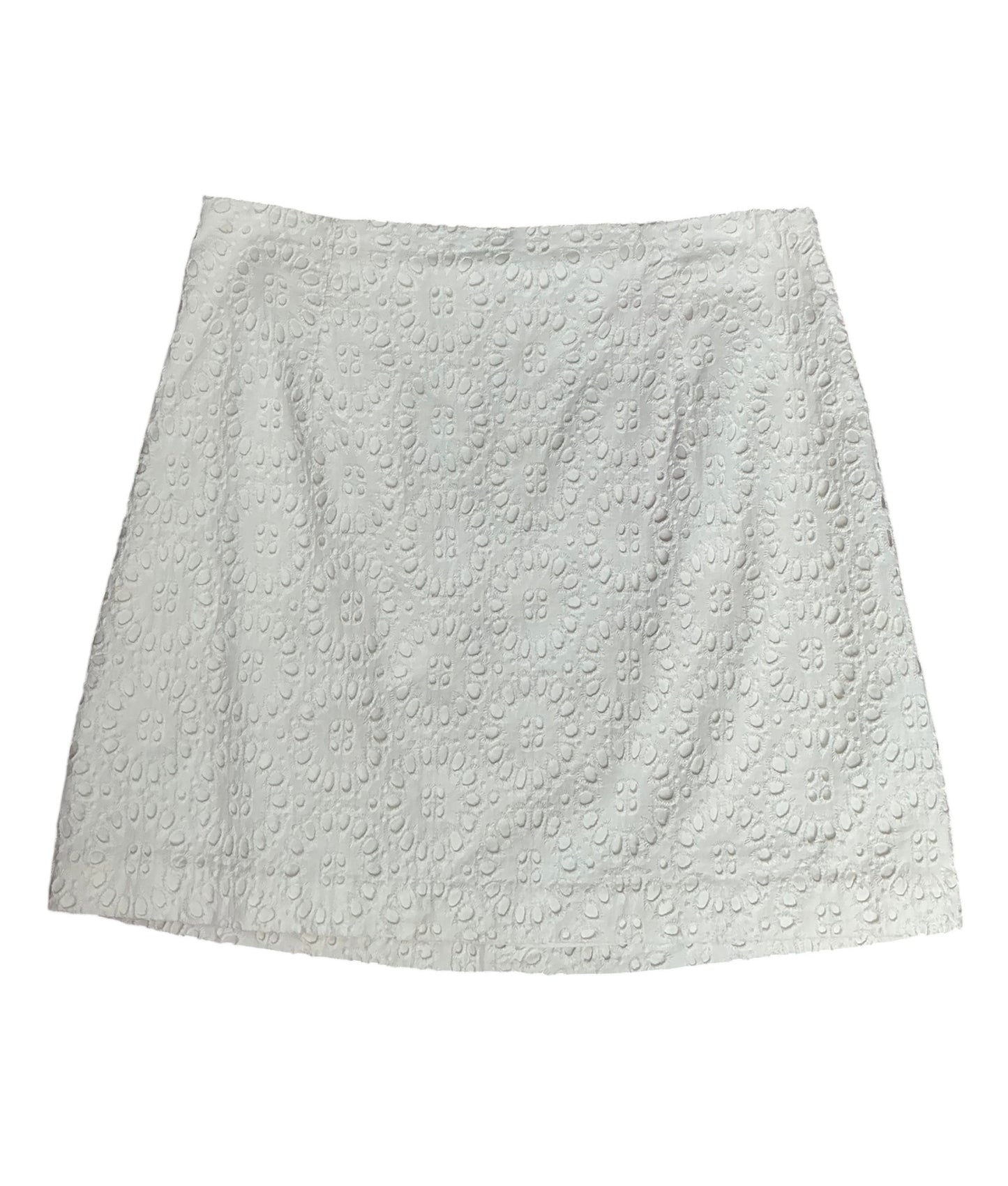 Lilly Pulitzer Izzy Skirt Resort White Beach Paradise Eyelet - Size 10