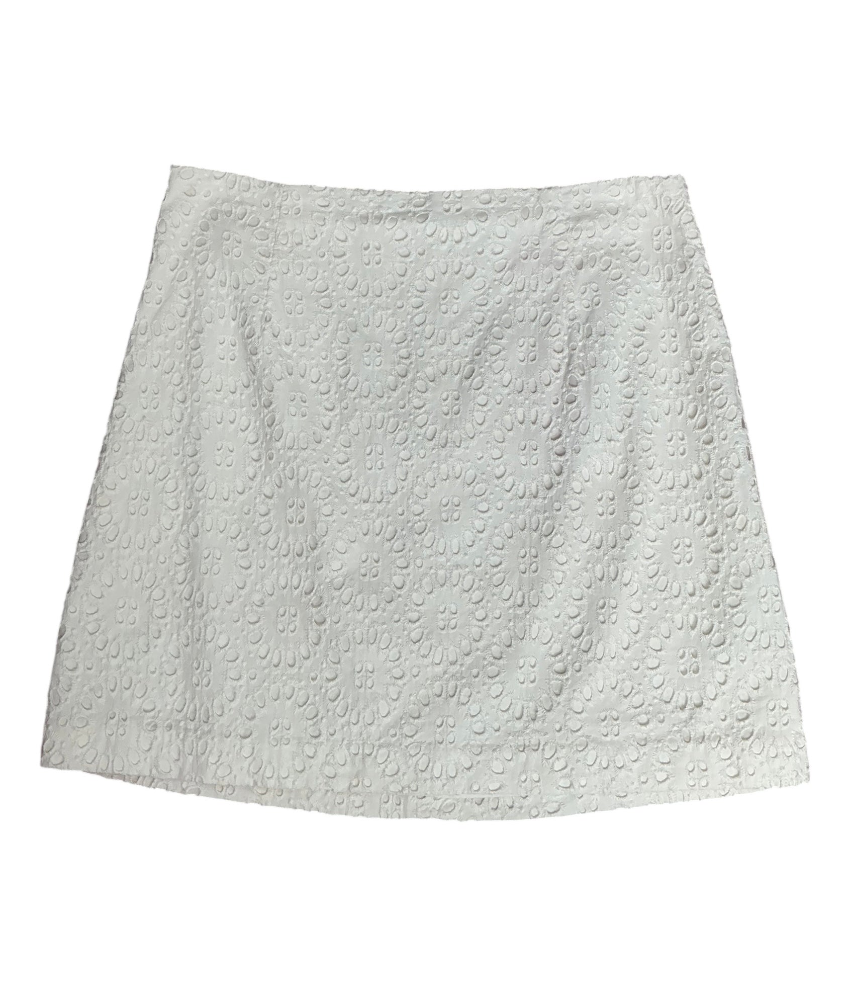 Lilly Pulitzer Izzy Skirt Resort White Beach Paradise Eyelet - Size 10