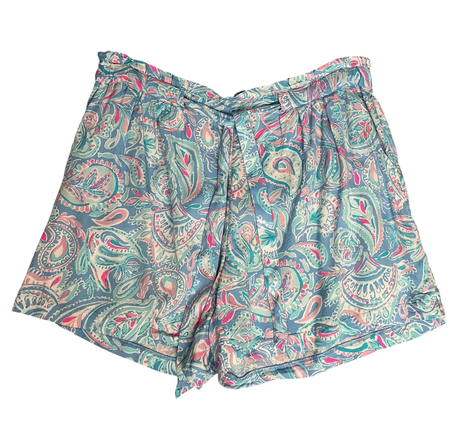 Lilly Pulitzer Kaylene Shorts Zanzibar Blue Fish Kiss - Size XL