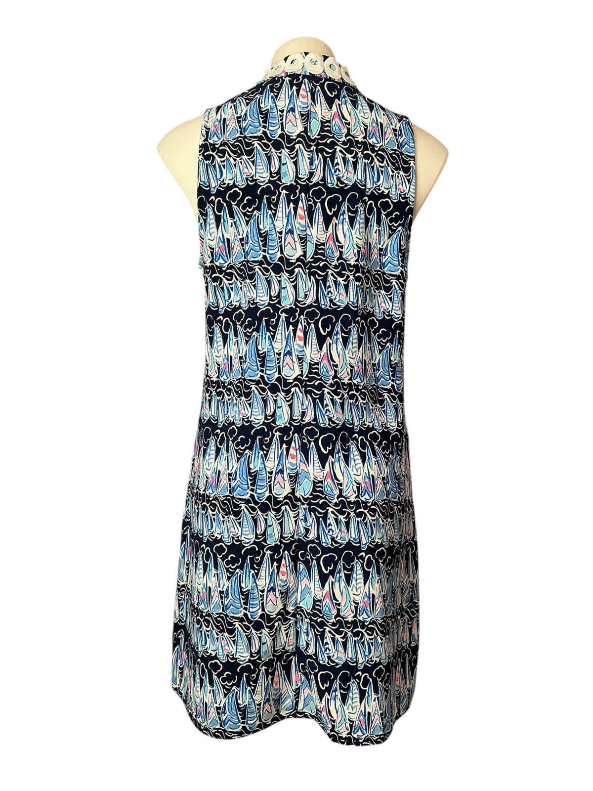 Lilly Pulitzer Jane Shift Dress Low Tide Navy Sails and Stripes - Size 8