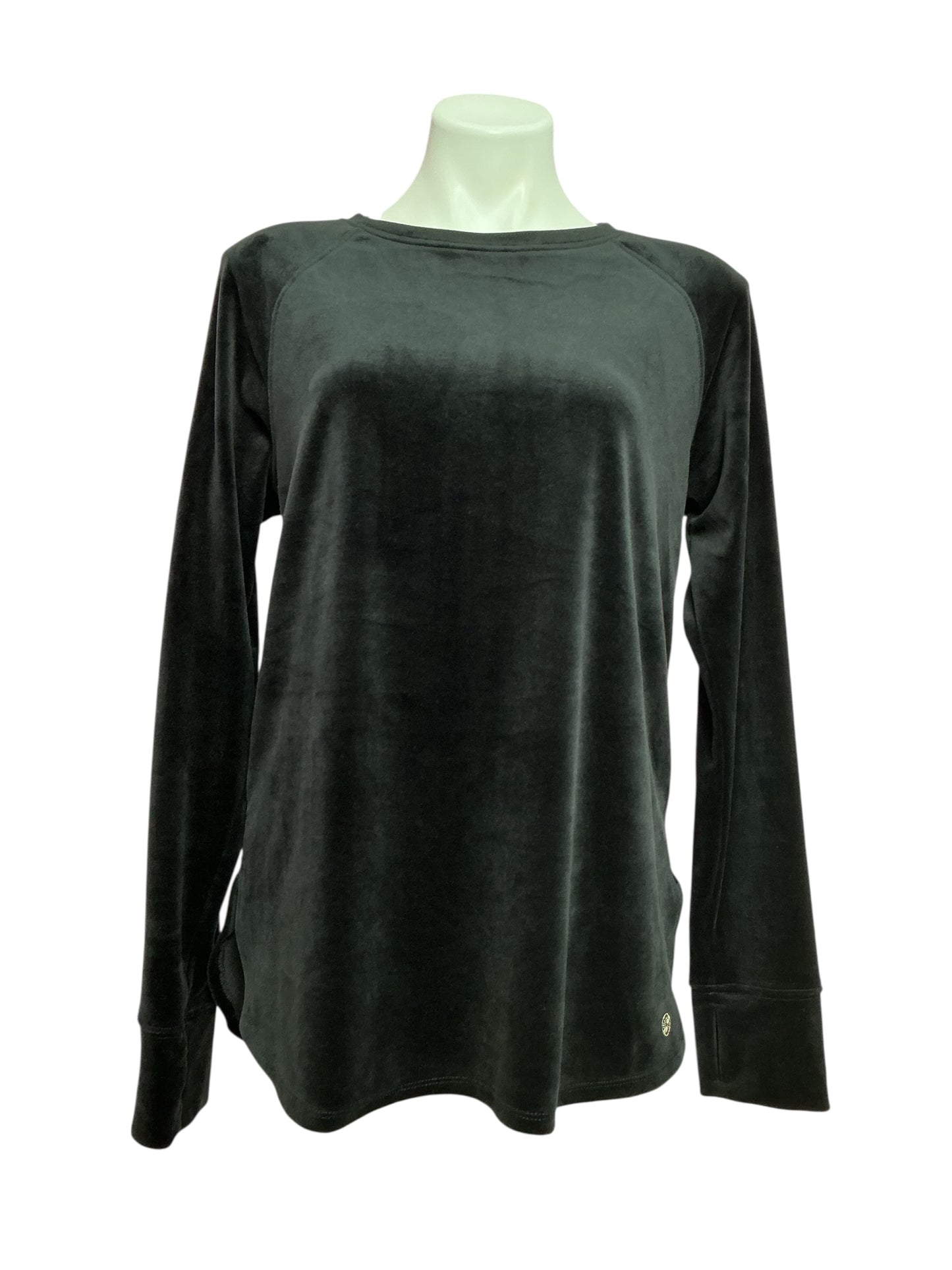 Lilly Pulitzer Luxletic Blyth Velour Pullover, Onyx Size L