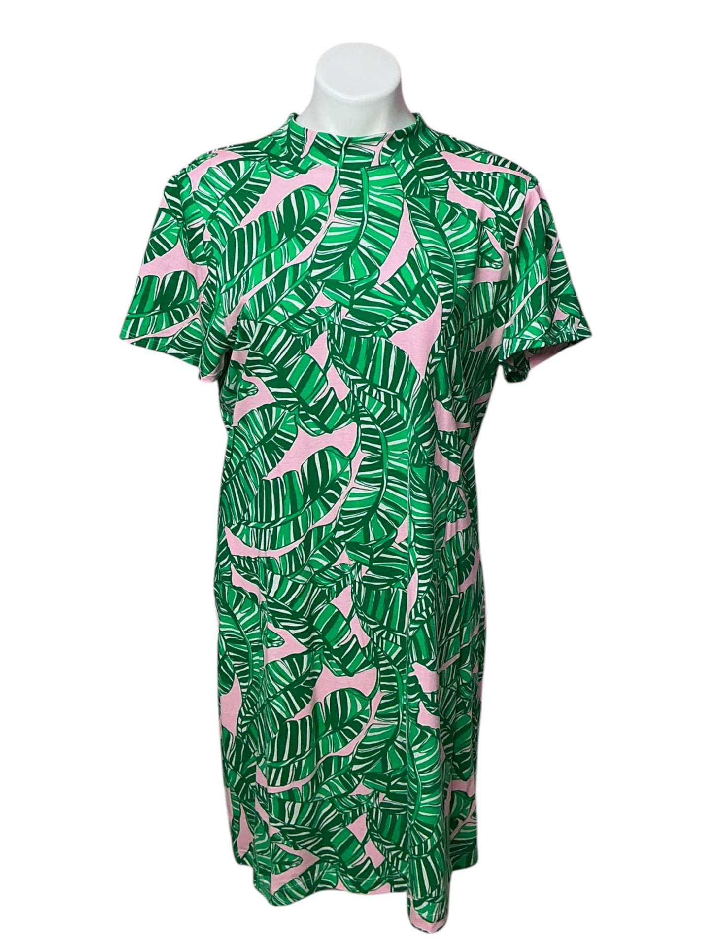 Lilly Pulitzer NWT Hallie Short Sleeve Dress Conch Shell Pink Lets Go Bananas - Size XL