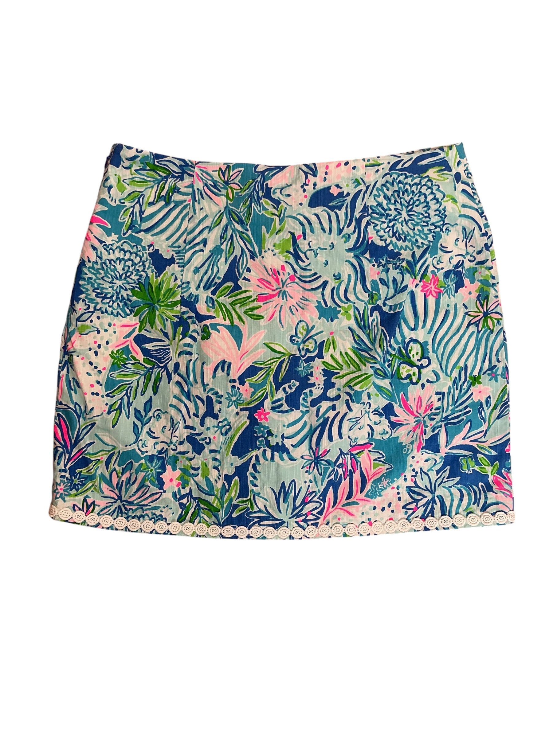 Lilly Pulitzer Patty Skort Coastal Blue Lion Around - Size 6