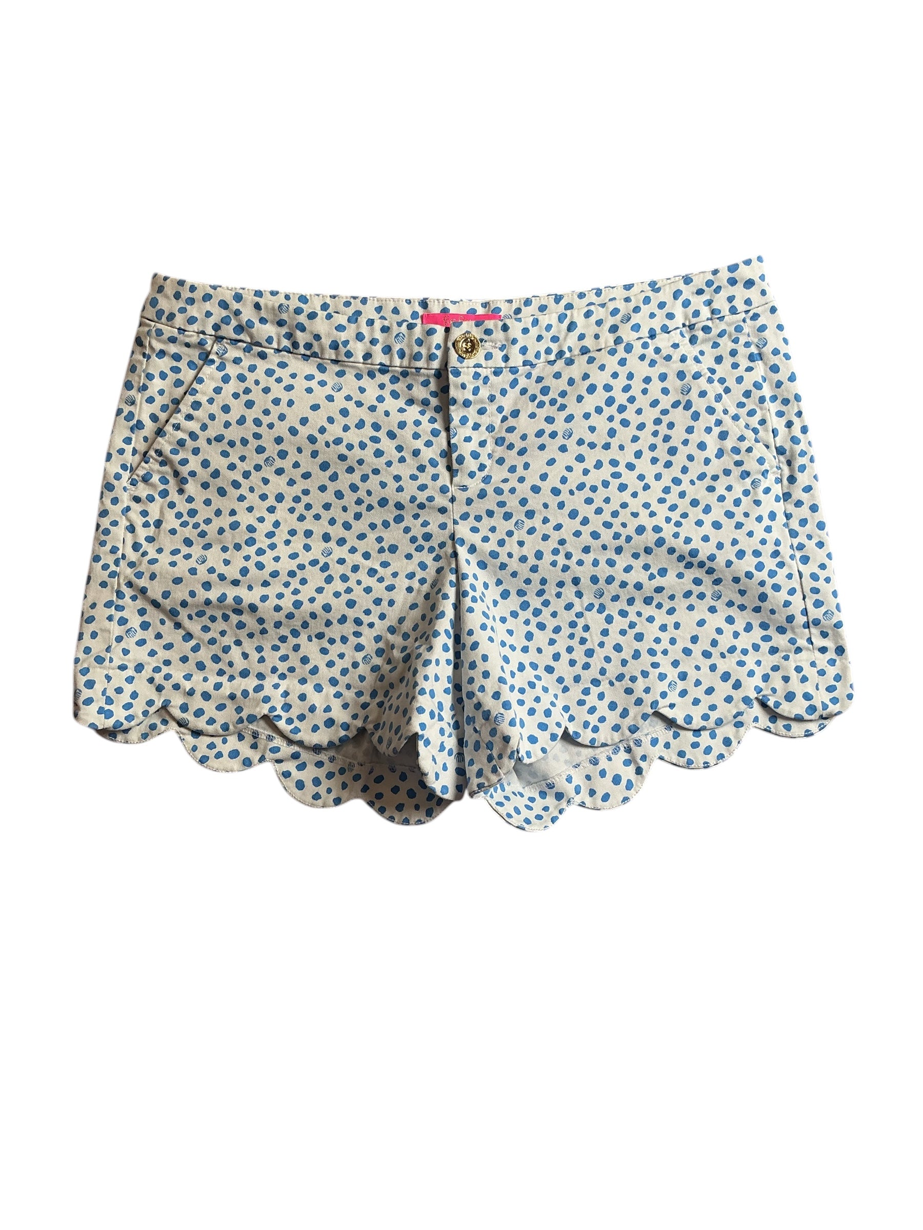 Lilly Pulitzer Buttercup Stretch Shorts - Zanzibar Blue Lilly’s Dot Inverse - Size 16