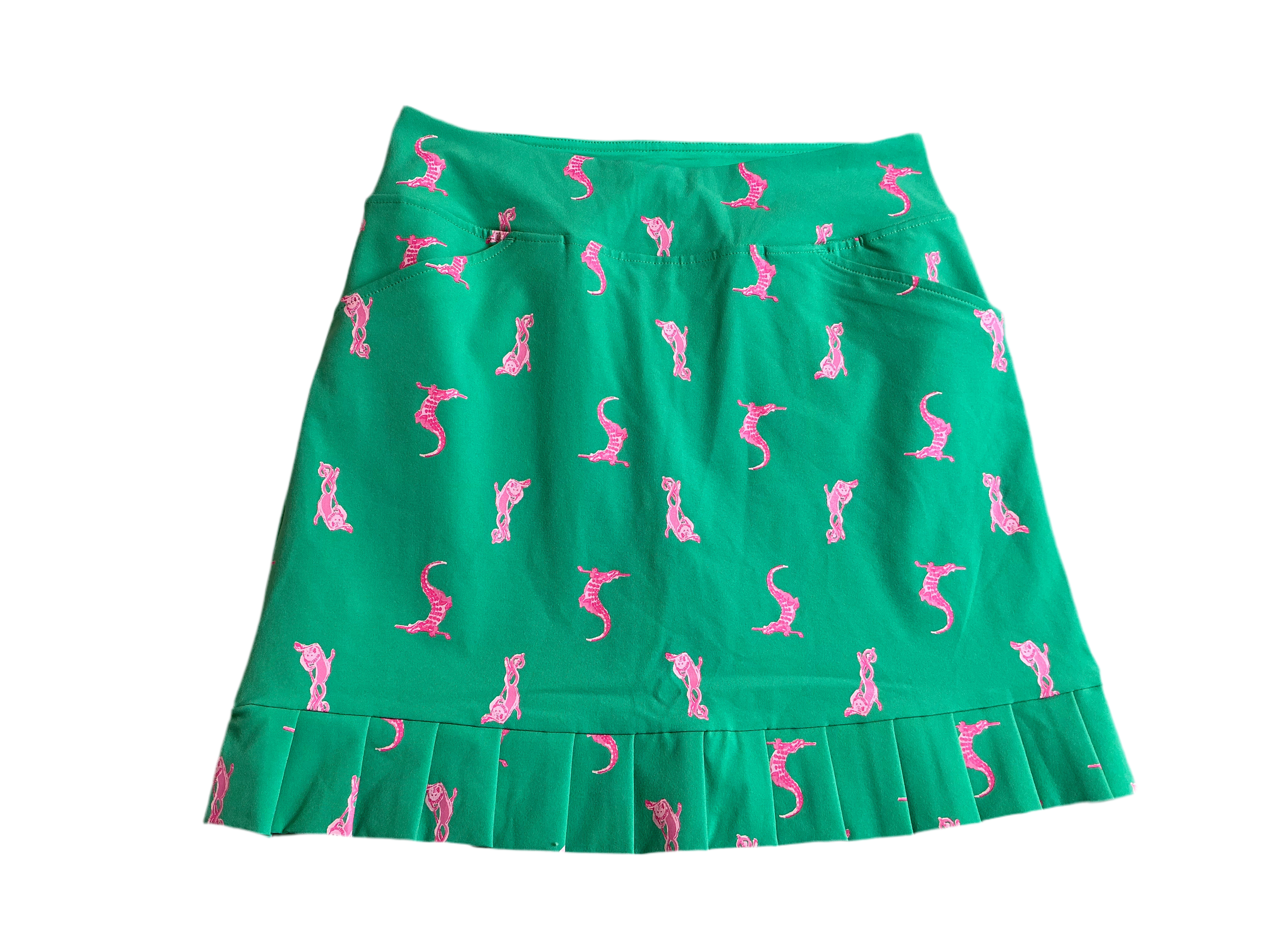 Lilly Pulitzer NWT - Monica Pleated Skorted UPF 50+ - Spearmint Par Tee Animals Golf - Size 2