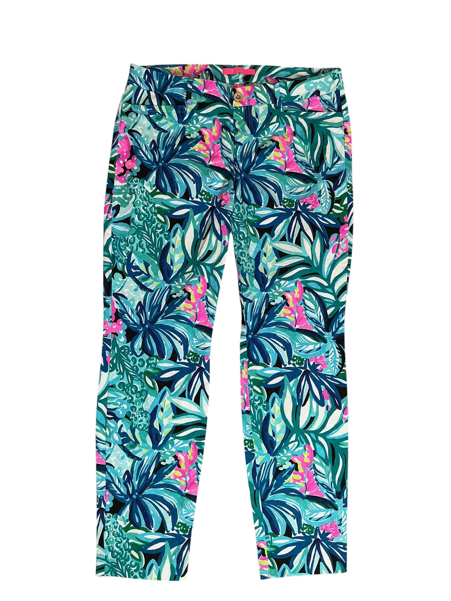 Lilly Pulitzer Kelly Skinny Ankle Pant Maldives Green Hype It Up - Size 10
