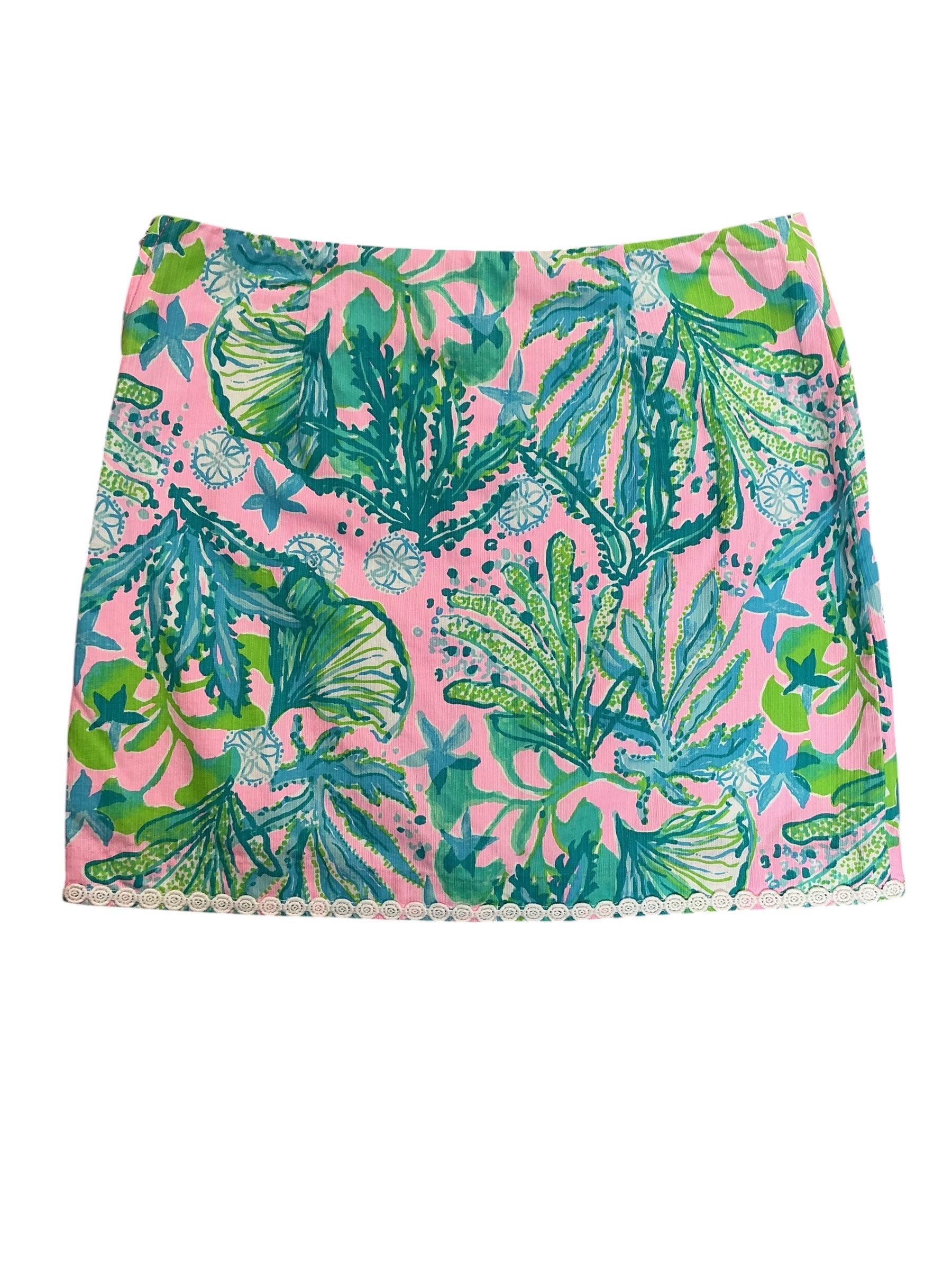 Lilly Pulitzer Scalloped Hem Pencil Skort Mandevilla Baby Hip Nautic - Size 6