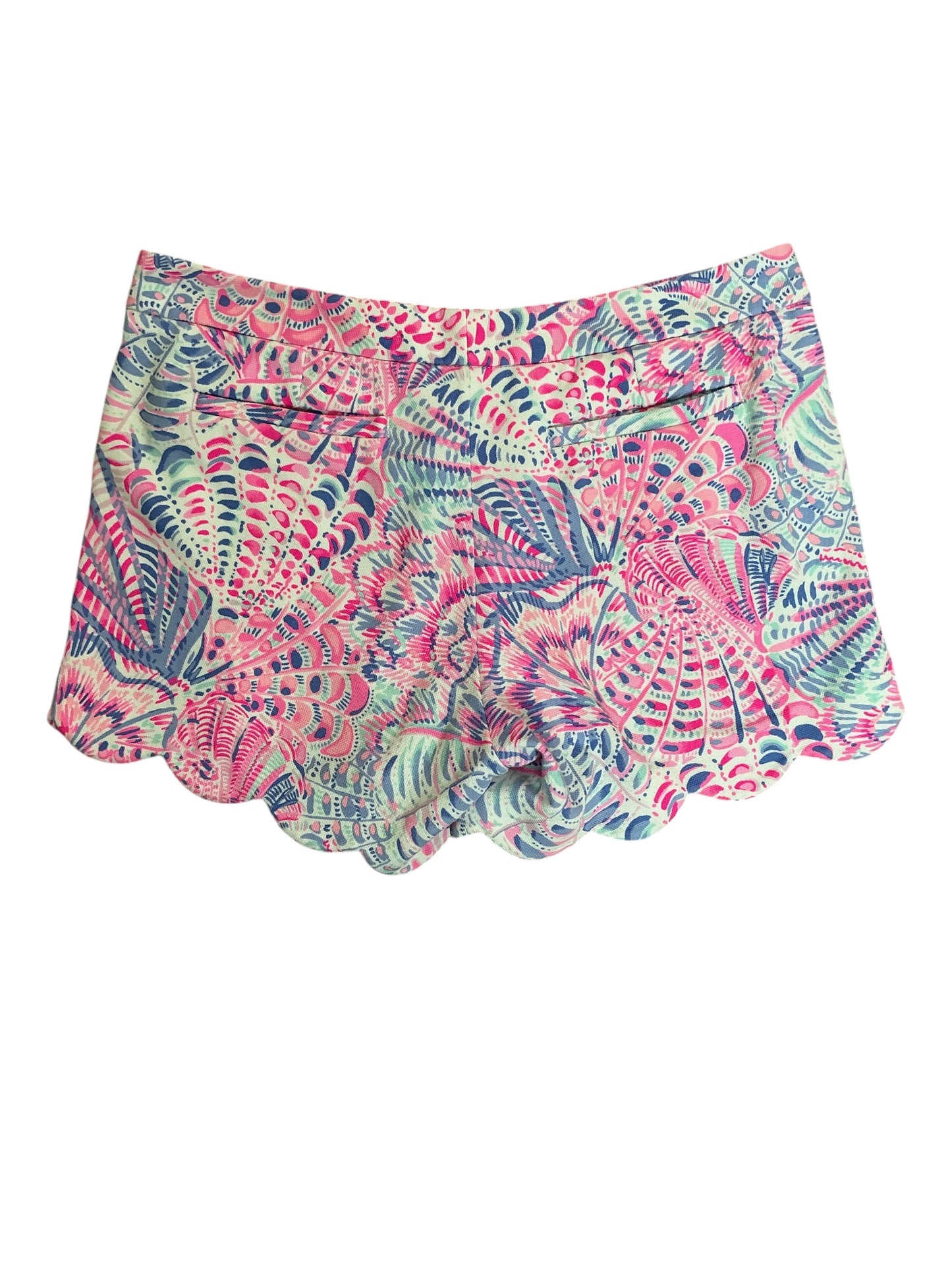 Lilly Pulitzer Buttercup Scalloped Shorts Roar Of The Seas - Size 10